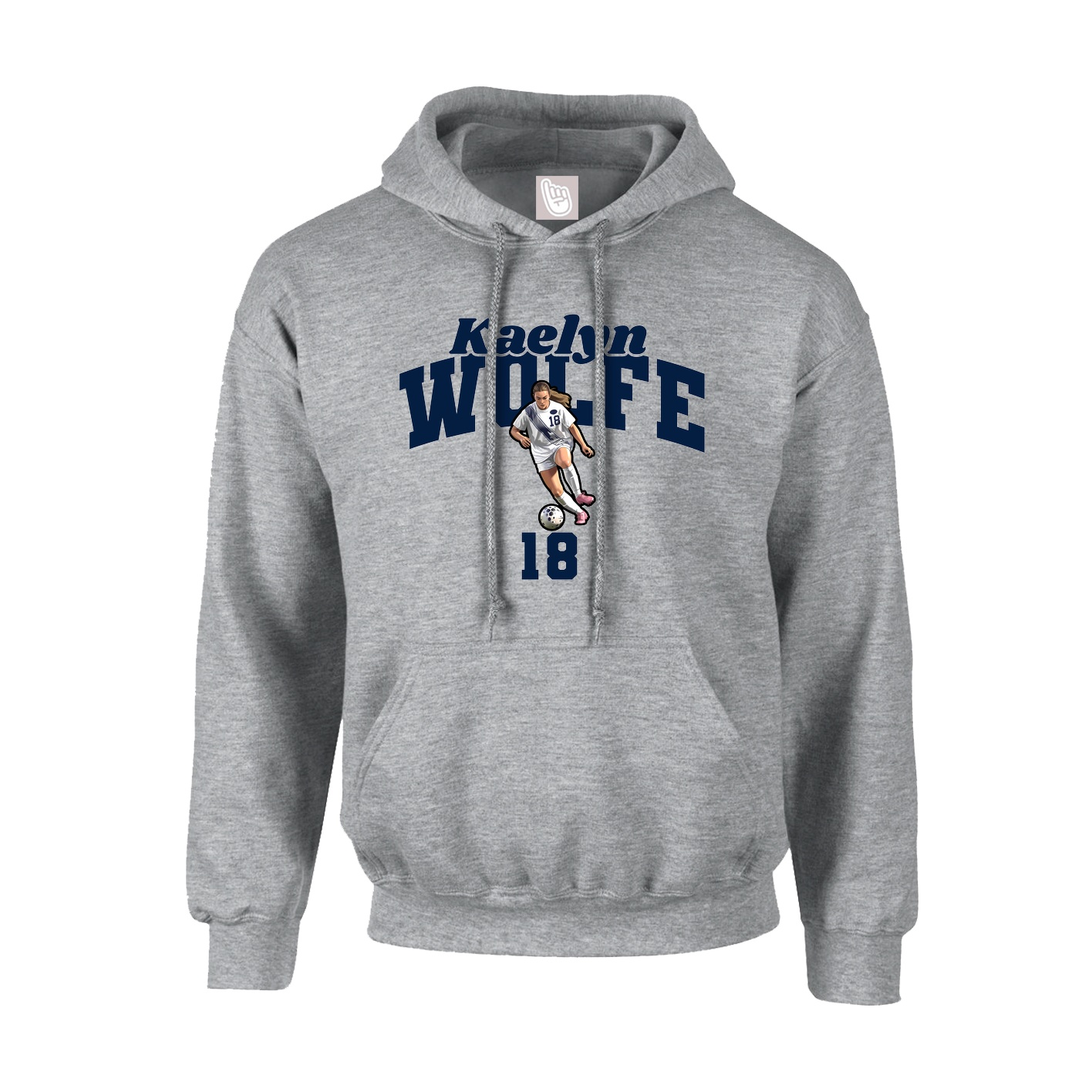 Youth Hoodie — Signature Arch in Grey