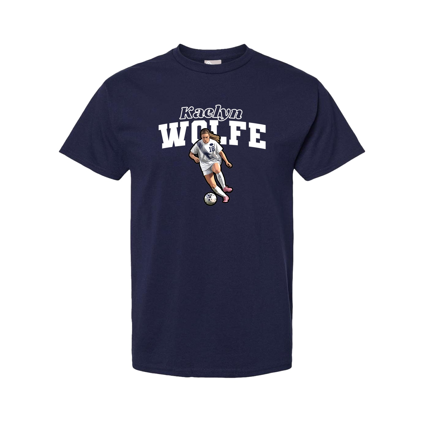 Youth Tee — Name Arch in Navy