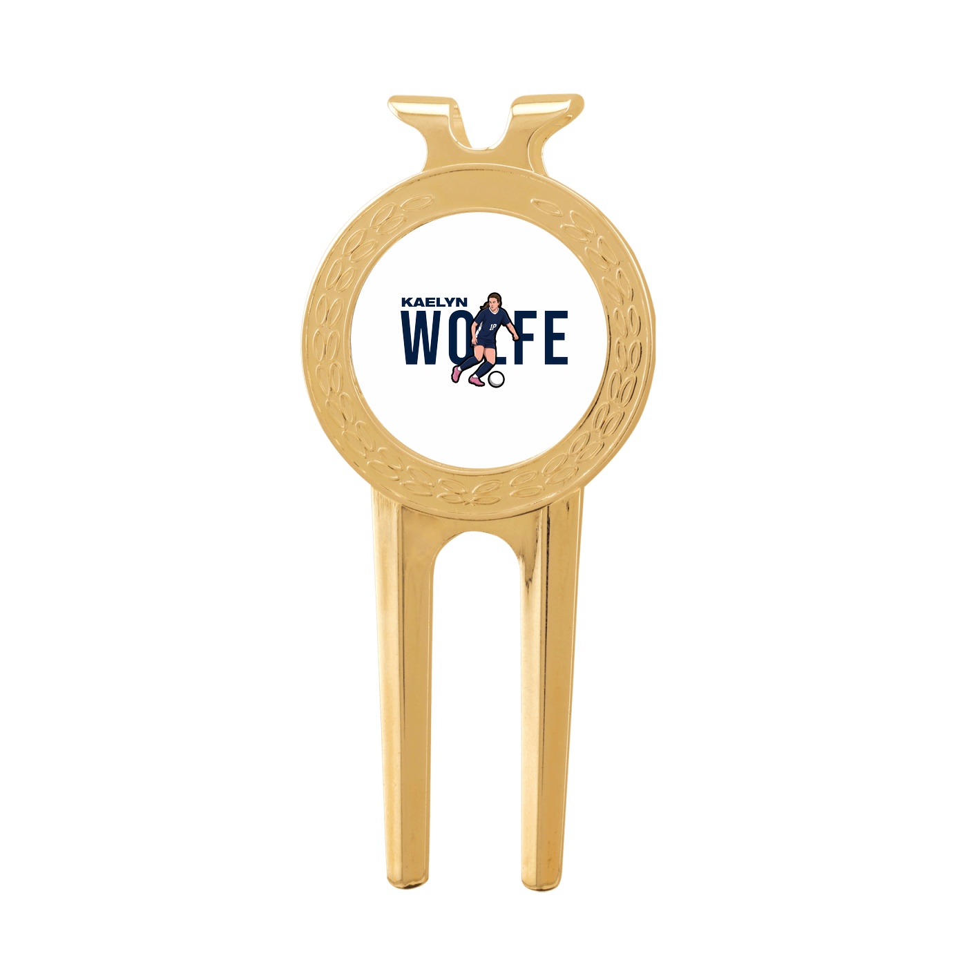 Divot Tool with Ball Marker — Player Name in Classic