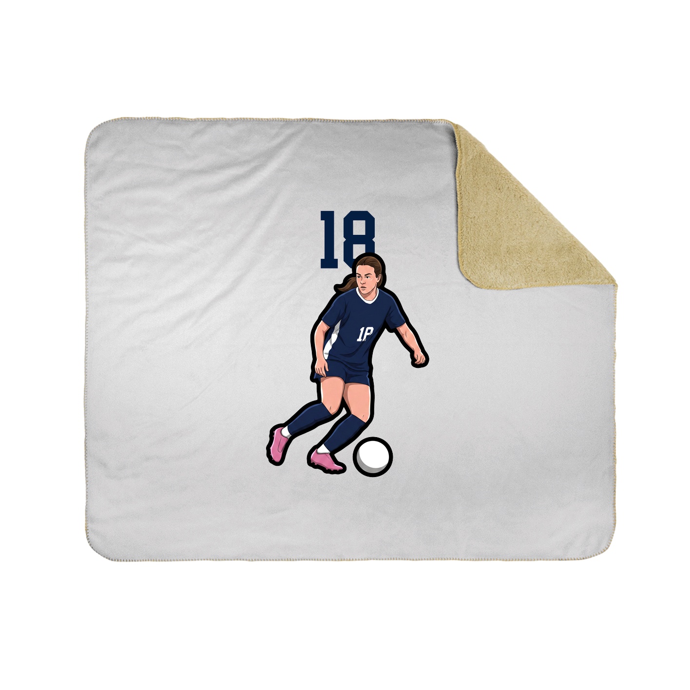 Throw Blanket — Number Top in White