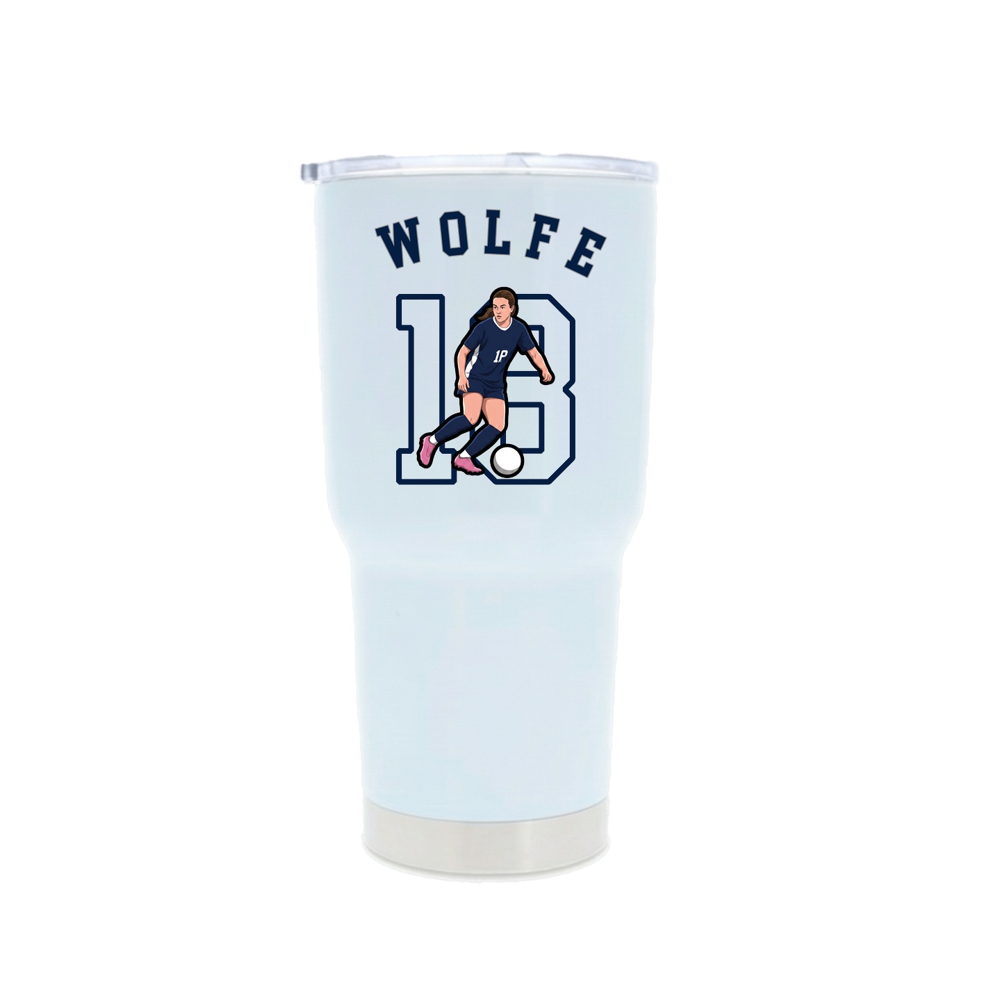30oz Stainless Steel Tumbler — Shirsey Arch in White