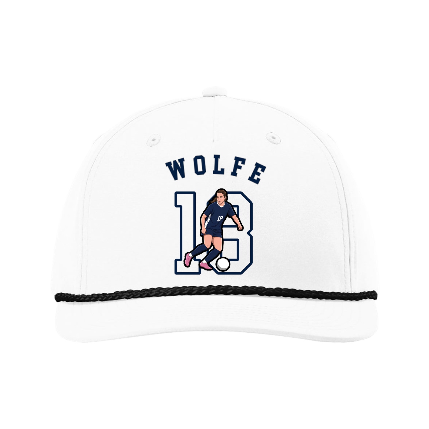 Five-Panel Classic Rope Cap — Shirsey Arch in White