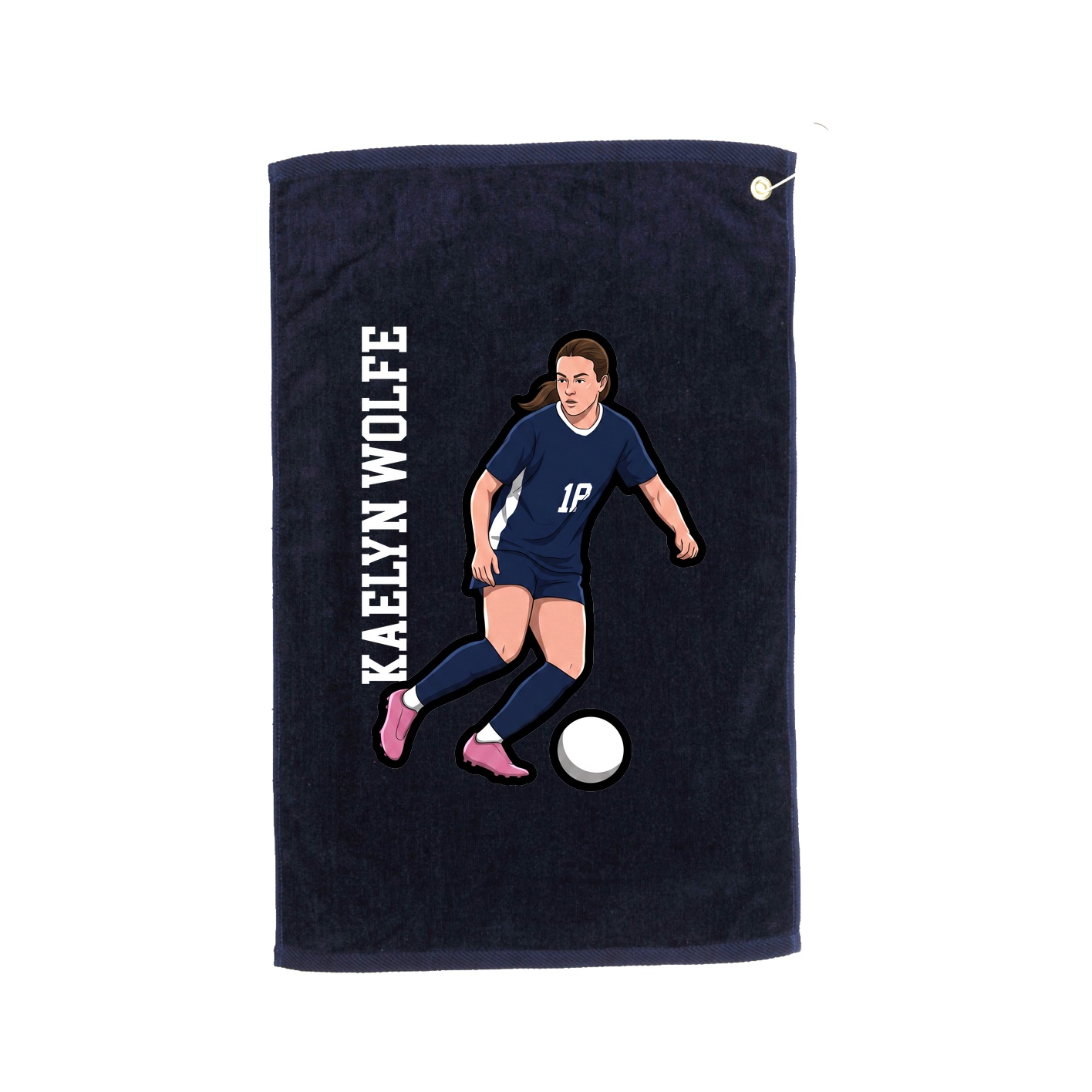 Golf Towel — Name Vertical in Navy
