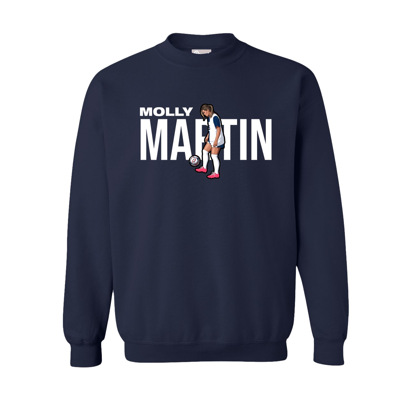 Fleece Crew — Player Name in Navy