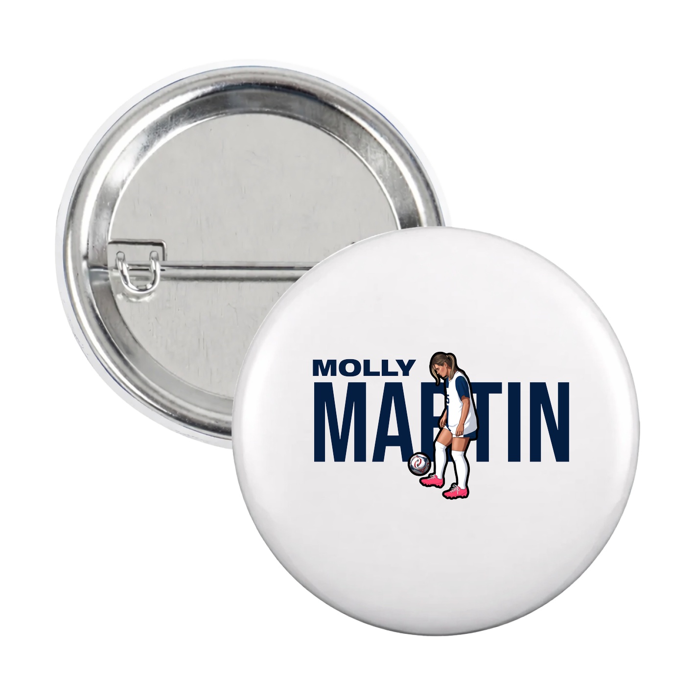 Game Day Button — Player Name in White