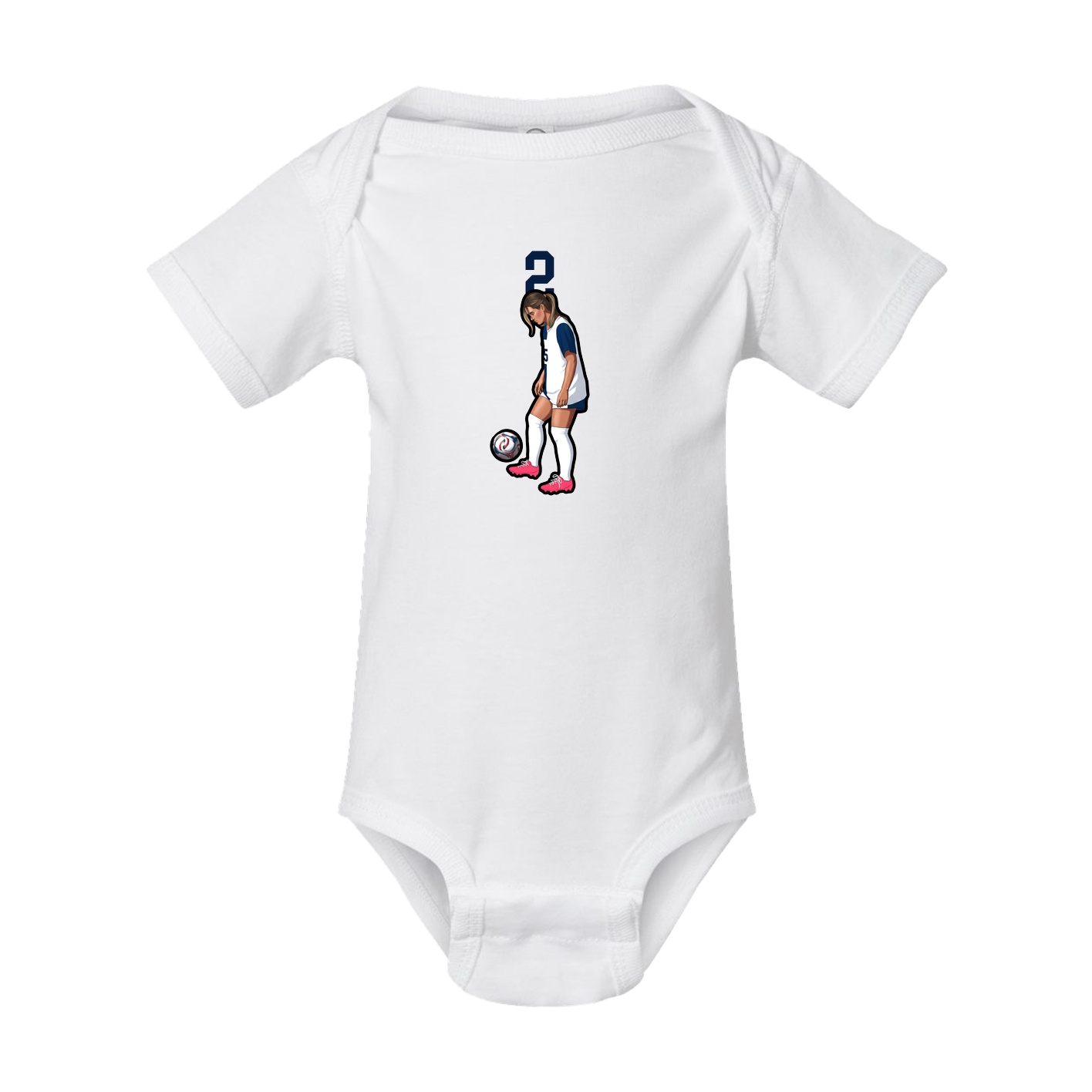 Baby Onesie — Number Top in White