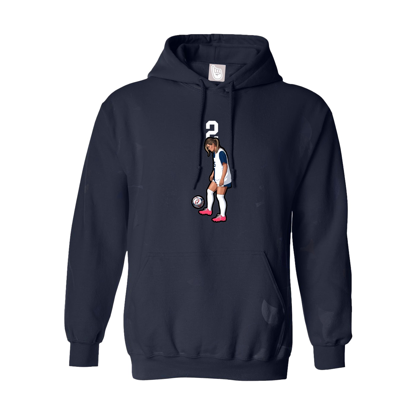 Youth Hoodie — Number Top in Navy