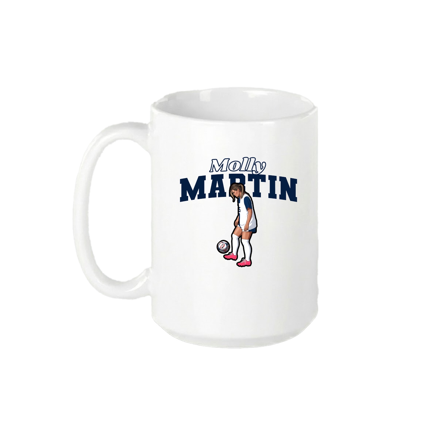 15oz Coffee Mug — Name Arch in White