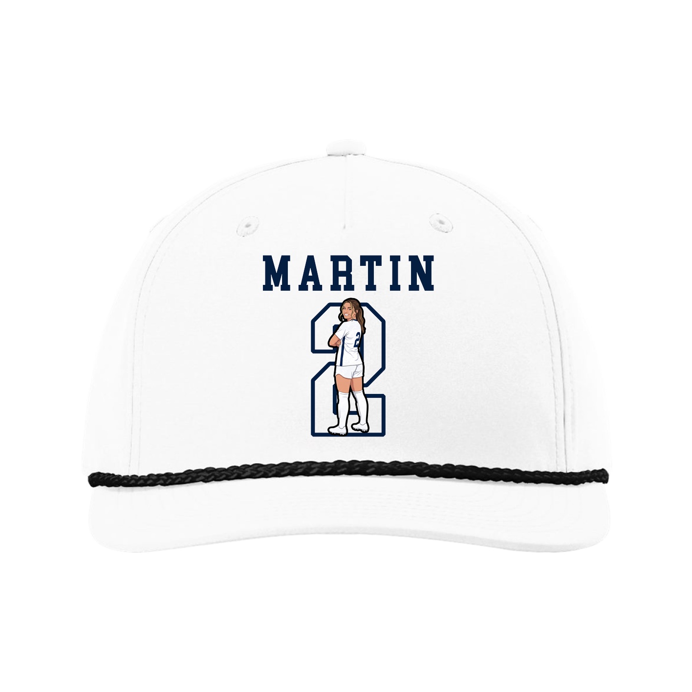 Five-Panel Classic Rope Cap — Shirsey in White