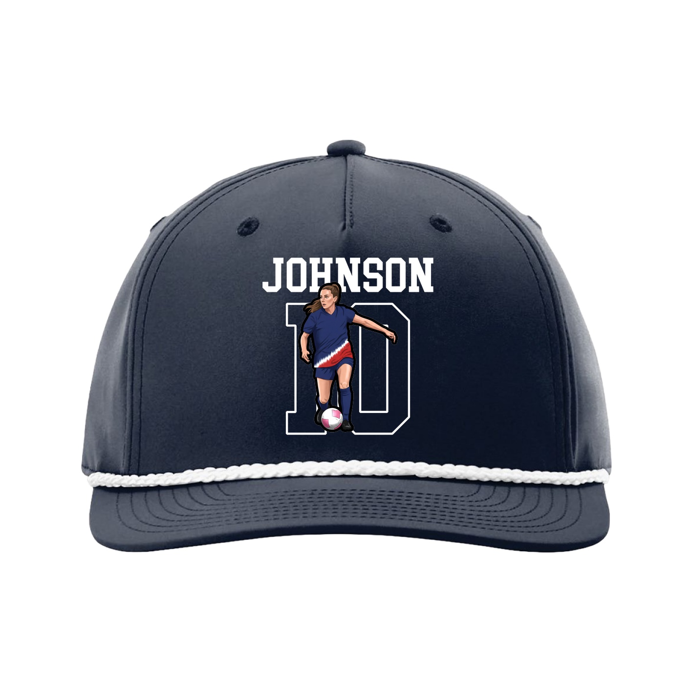 Five-Panel Classic Rope Cap — Shirsey in Navy