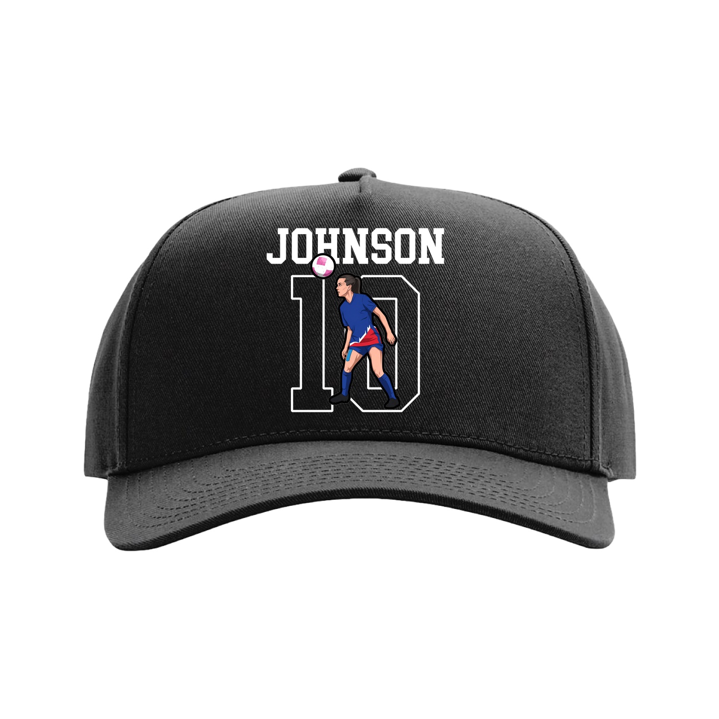 Full Fabric Five-Panel Champ Cap — Shirsey in Black