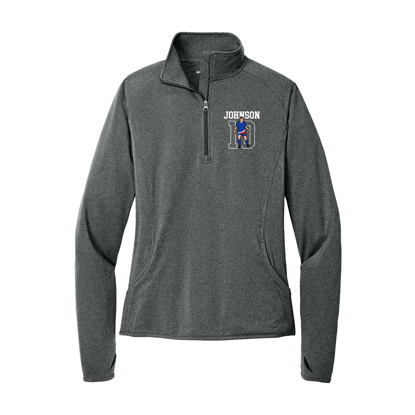 Women's Q-Zip Pullover — Shirsey in Grey
