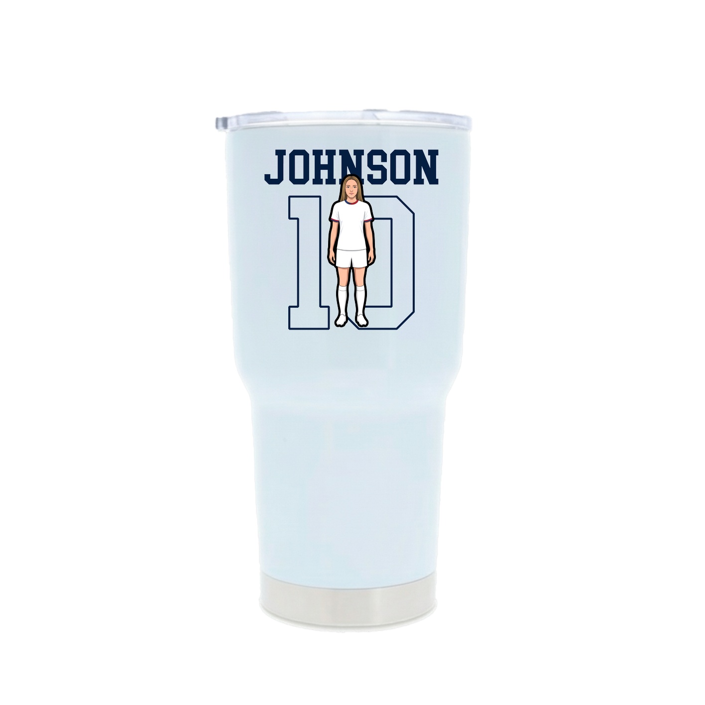 30oz Stainless Steel Tumbler — Shirsey in White