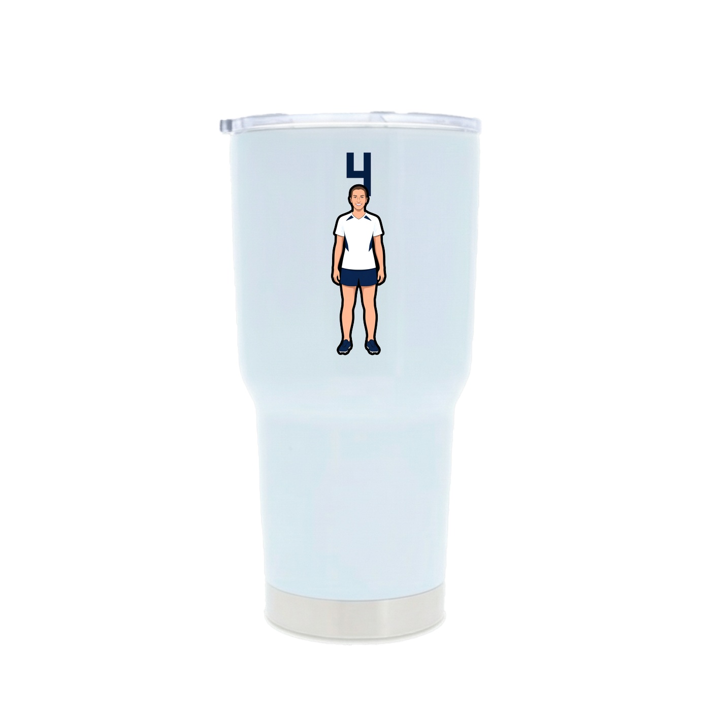 30oz Stainless Steel Tumbler — Classic in White