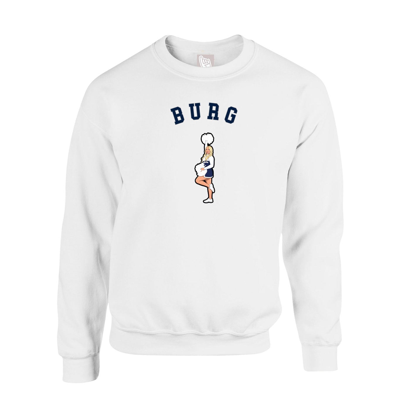 Fleece Crew — Shirsey Arch in White