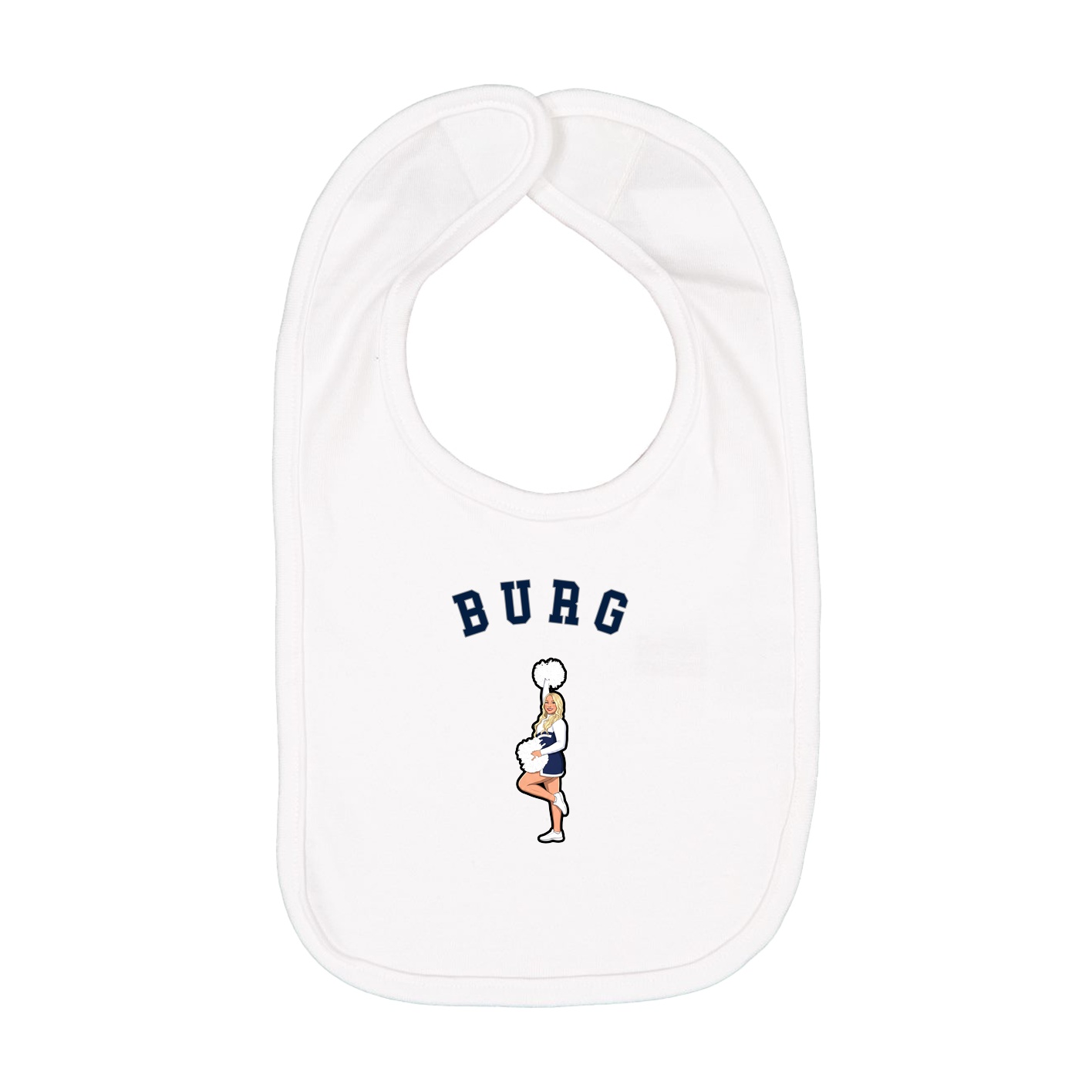 Infant Bib — Shirsey Arch in White