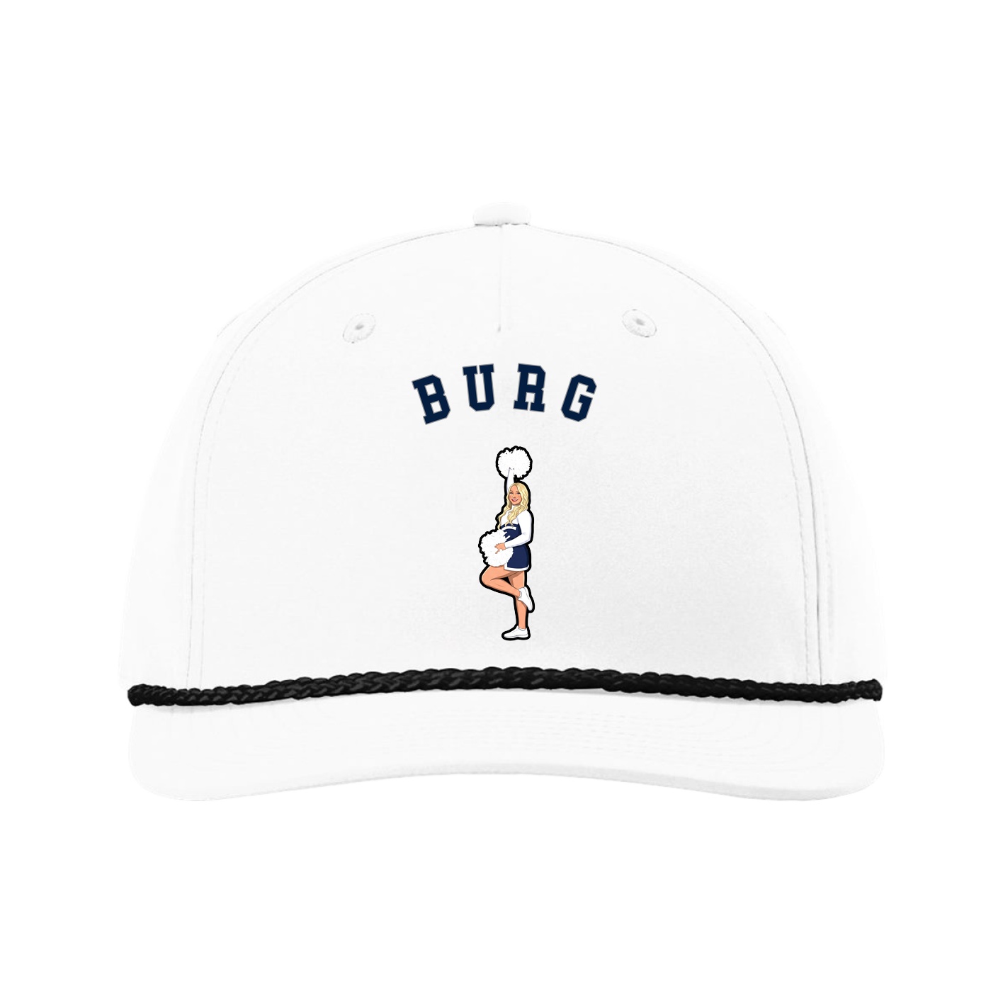 Five-Panel Classic Rope Cap — Shirsey Arch in White