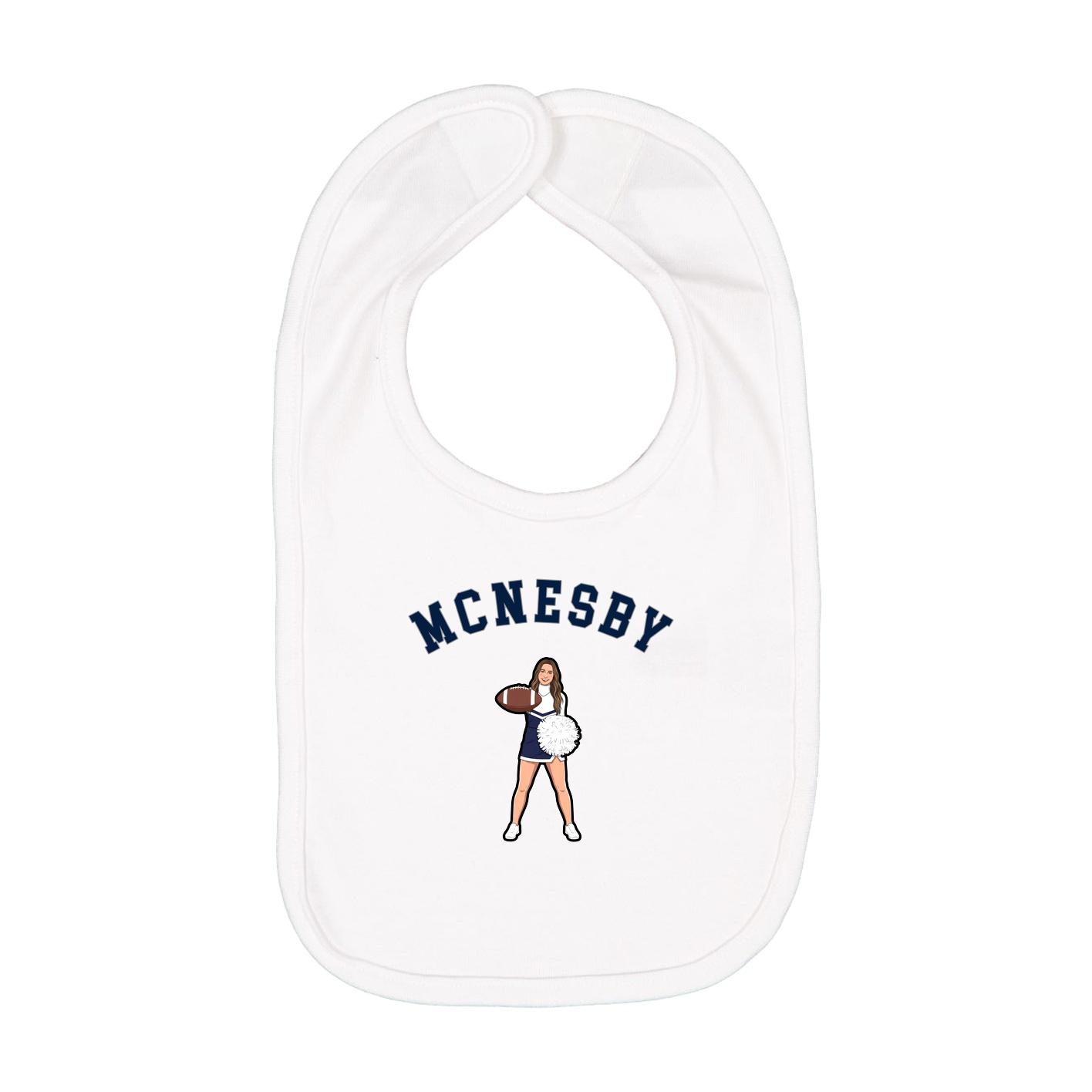 Infant Bib — Shirsey Arch in White