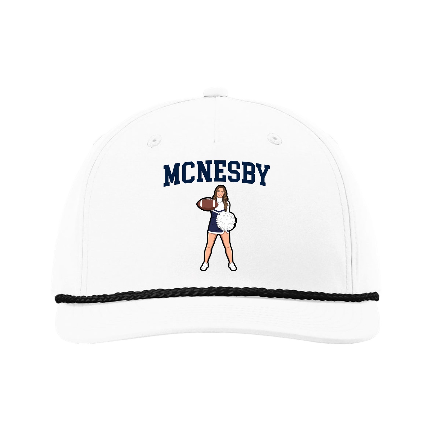 Five-Panel Classic Rope Cap — Shirsey in White