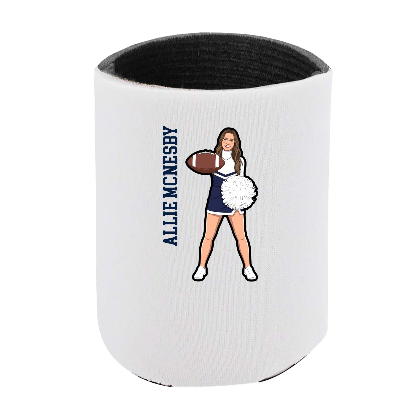 Can Holder — Name Vertical in White