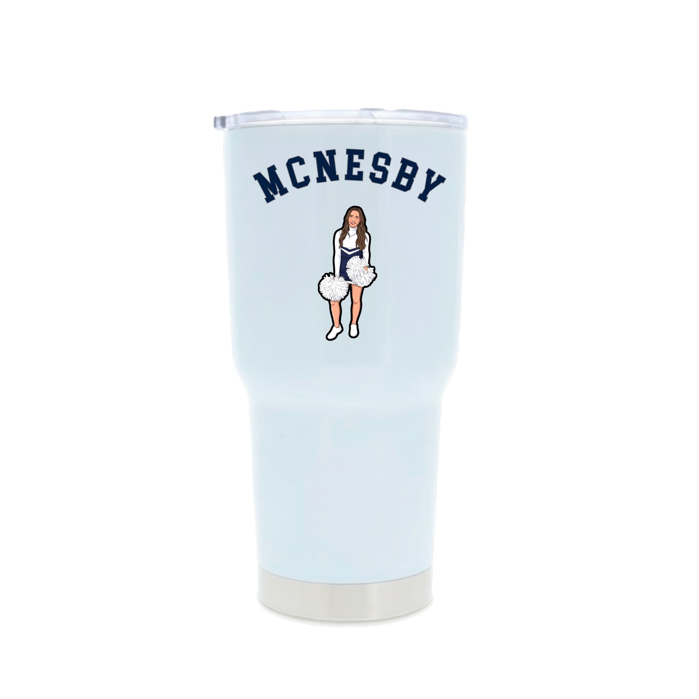 30oz Stainless Steel Tumbler — Shirsey Arch in White