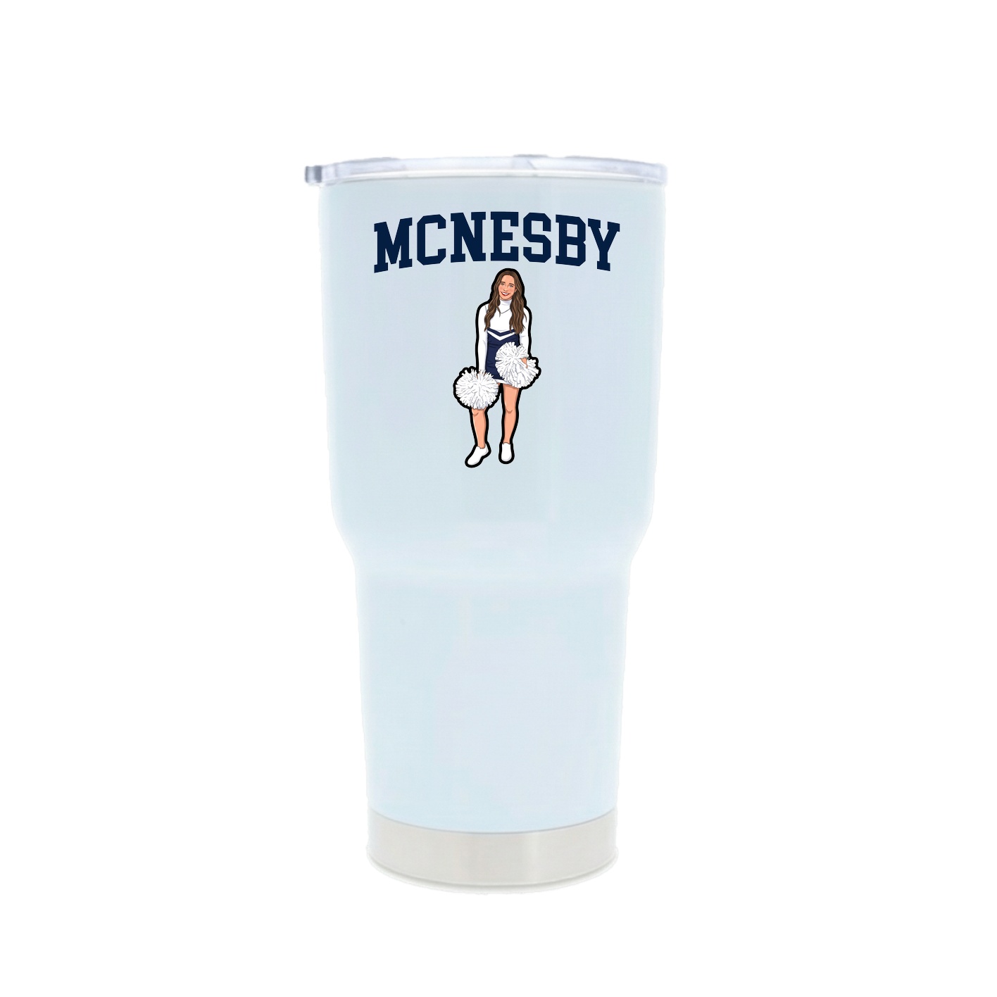 30oz Stainless Steel Tumbler — Shirsey in White