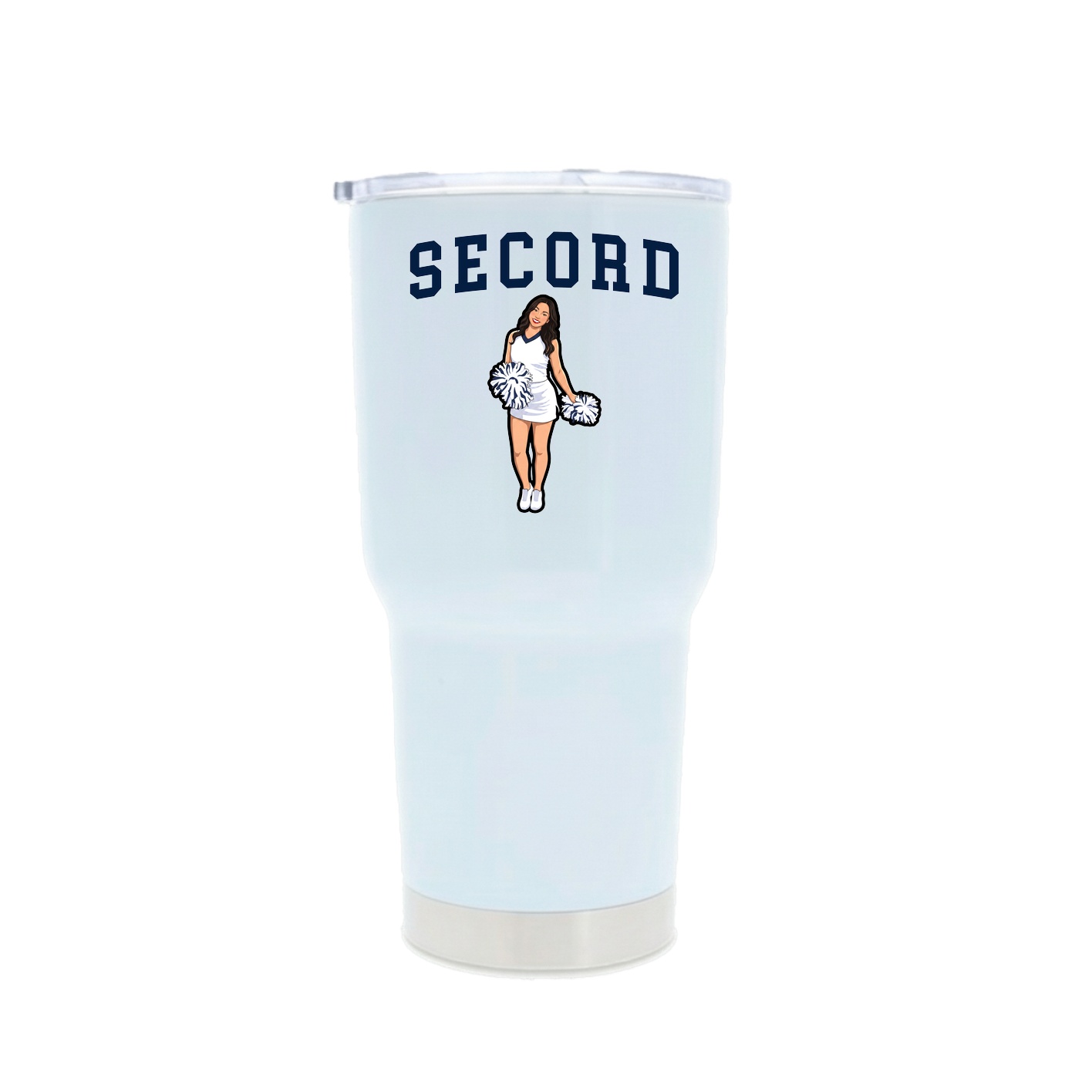 30oz Stainless Steel Tumbler — Shirsey in White