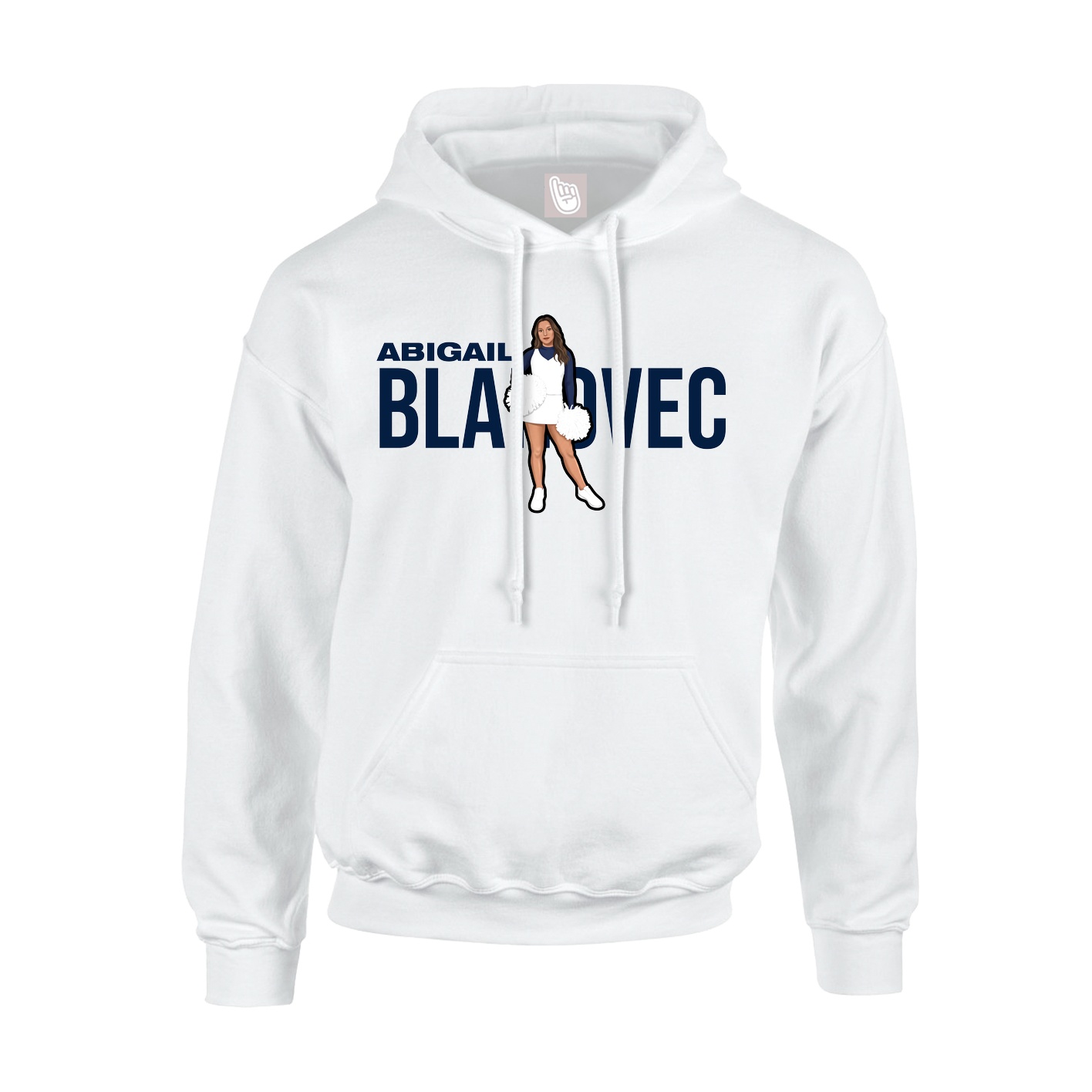 Youth Hoodie — Player Name in White