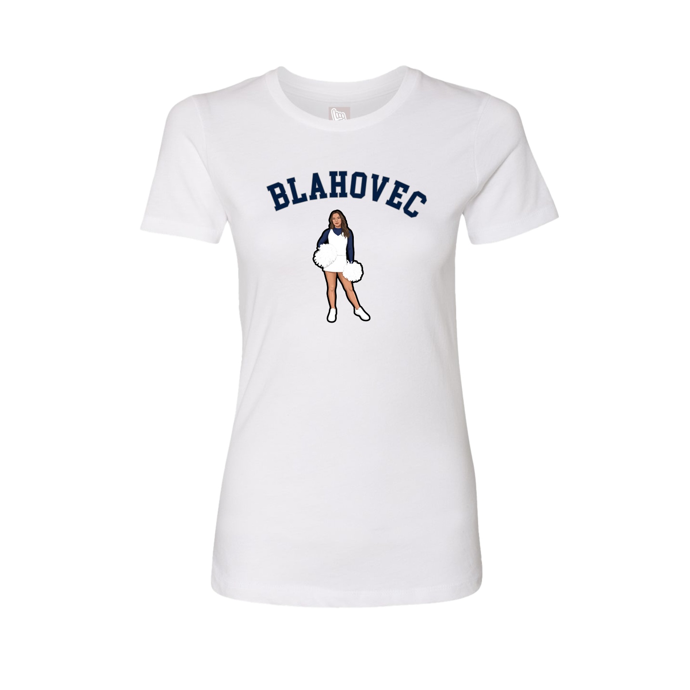 Fitted Women's Tee — Shirsey Arch in White