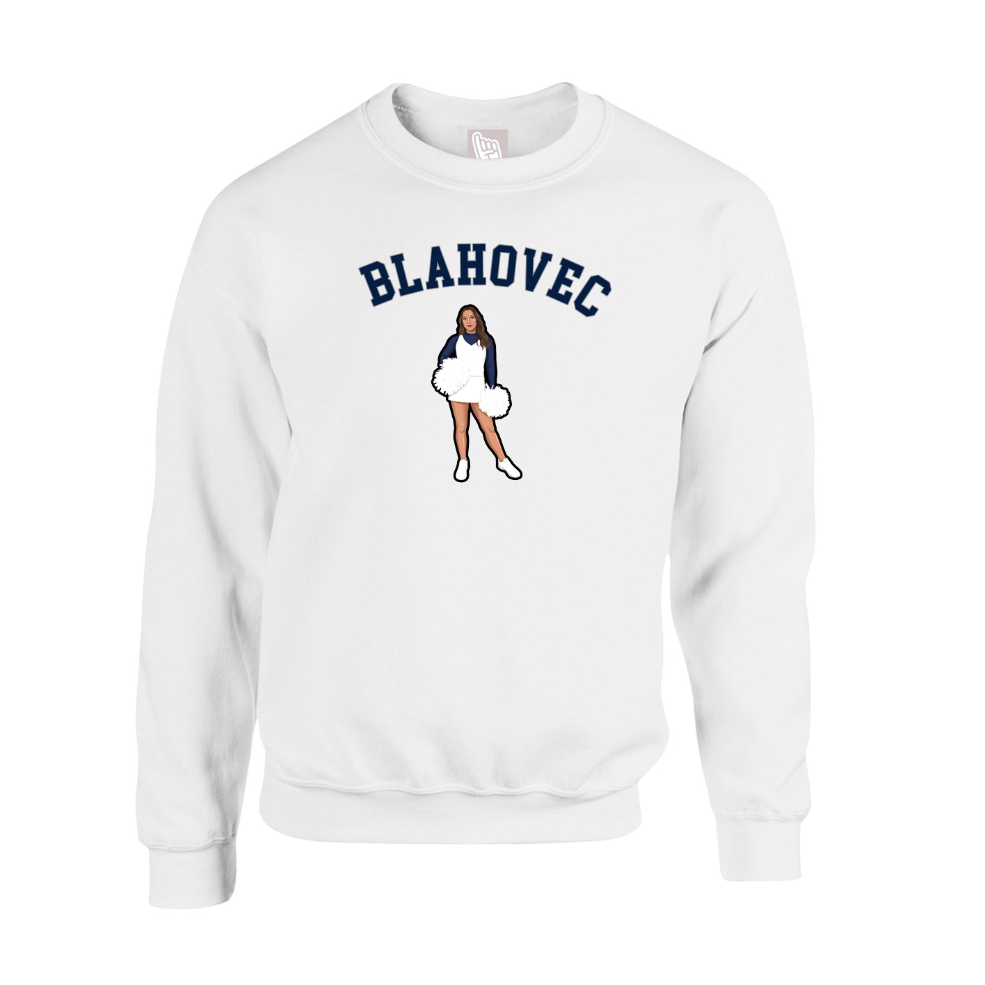 Fleece Crew — Shirsey Arch in White