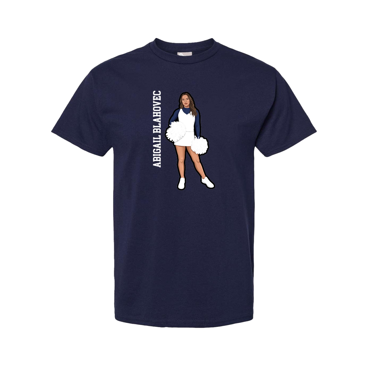 Tee — Name Vertical in Navy