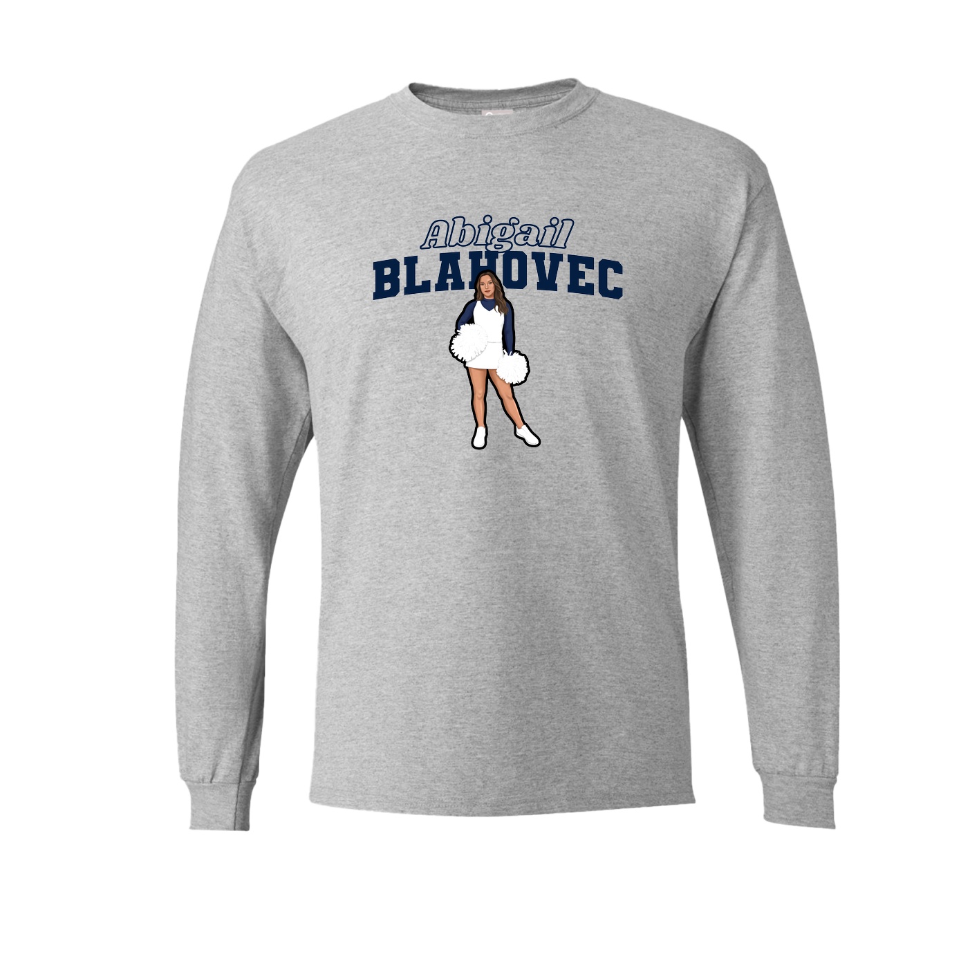 Long Sleeve Tee — Name Arch in Grey