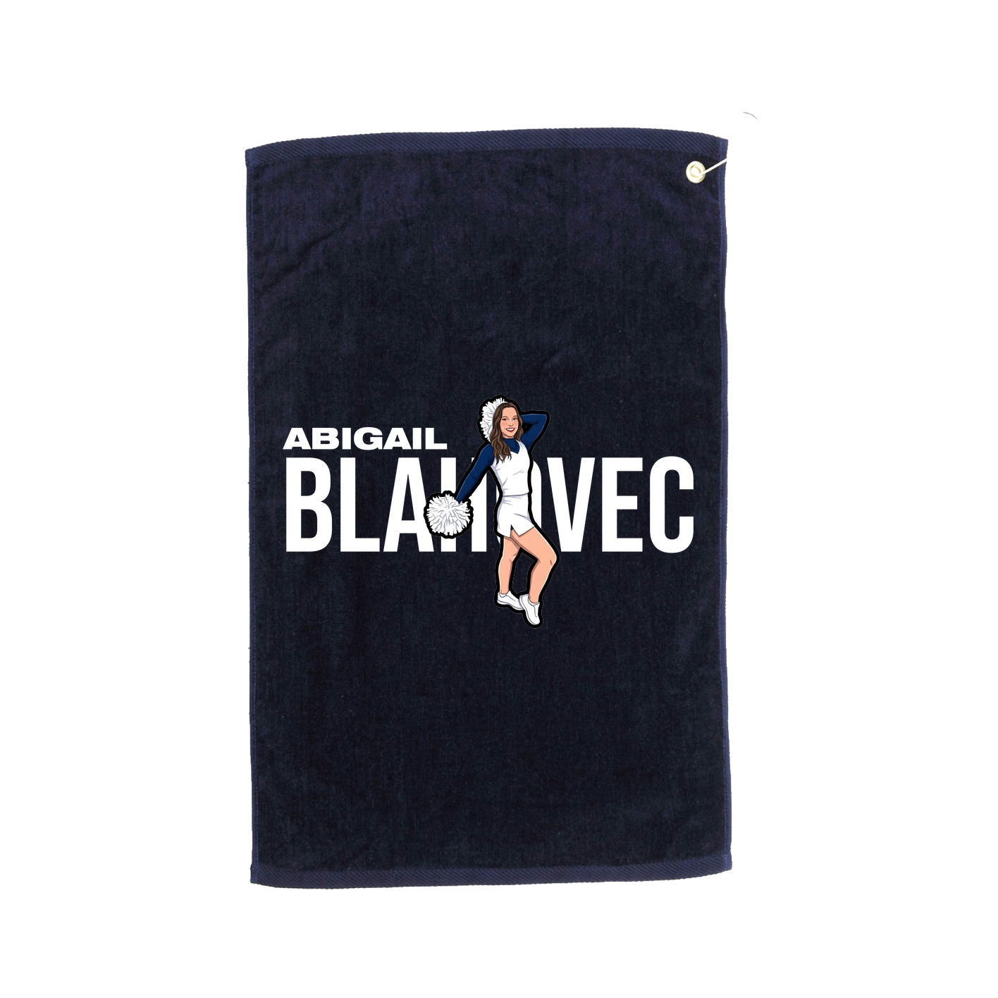 Golf Towel — Player Name in Navy