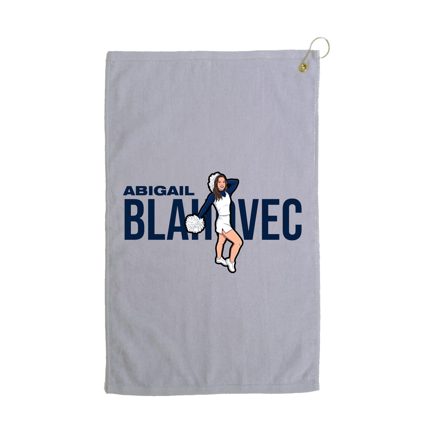 Golf Towel — Player Name in Grey