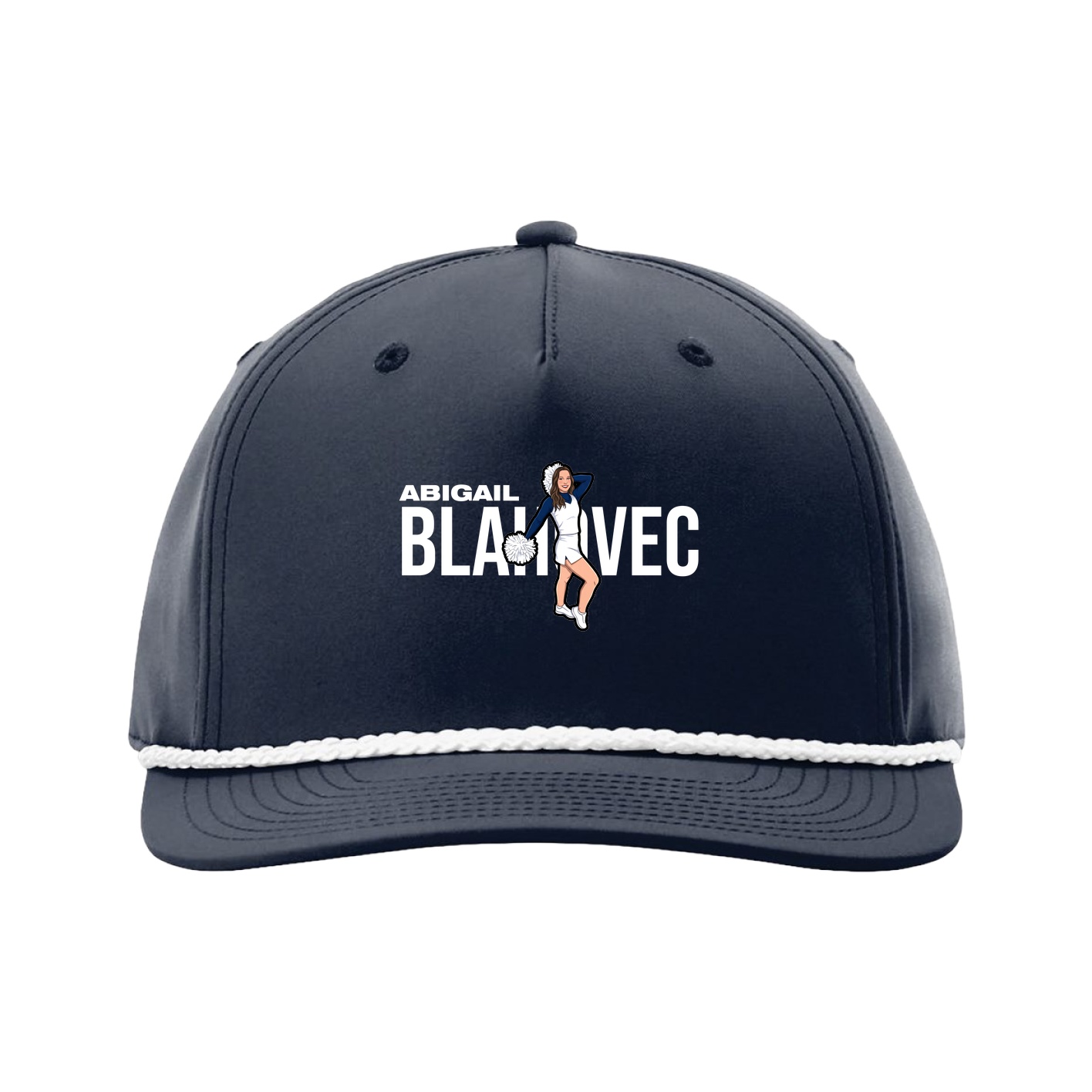 Five-Panel Classic Rope Cap — Player Name in Navy