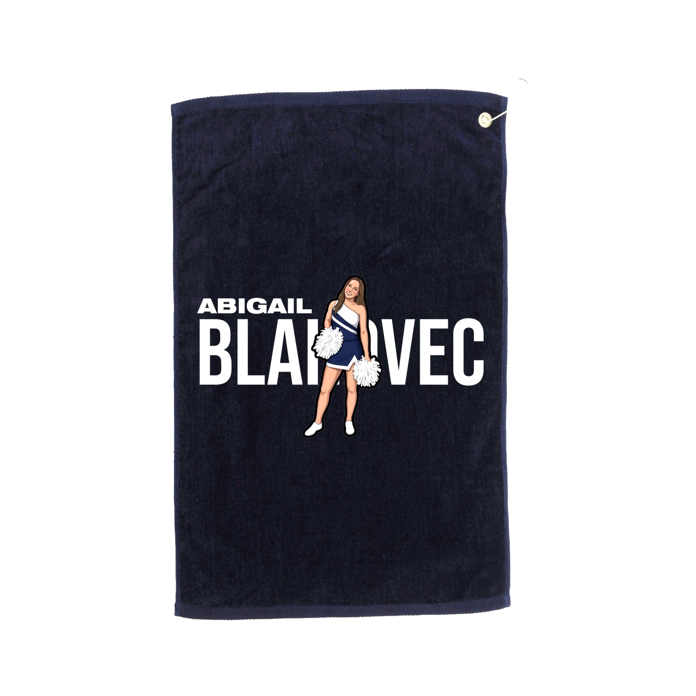 Golf Towel — Player Name in Navy