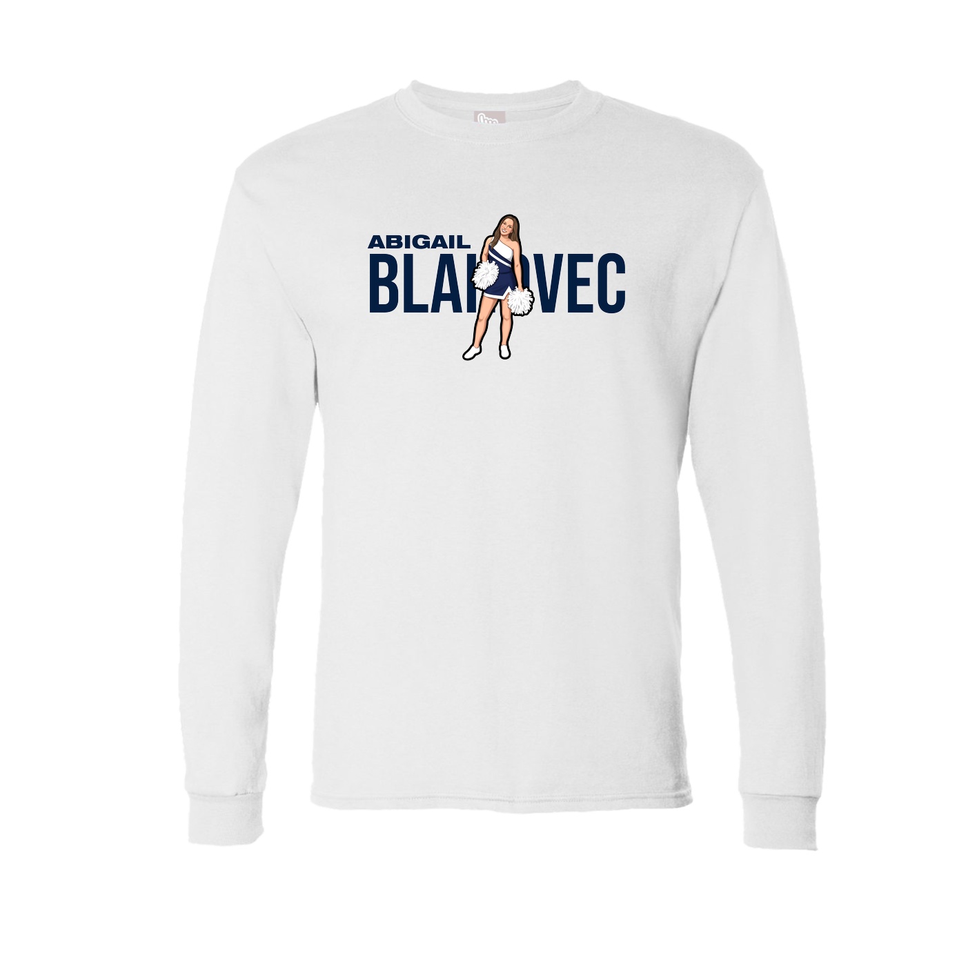 Long Sleeve Tee — Player Name in White