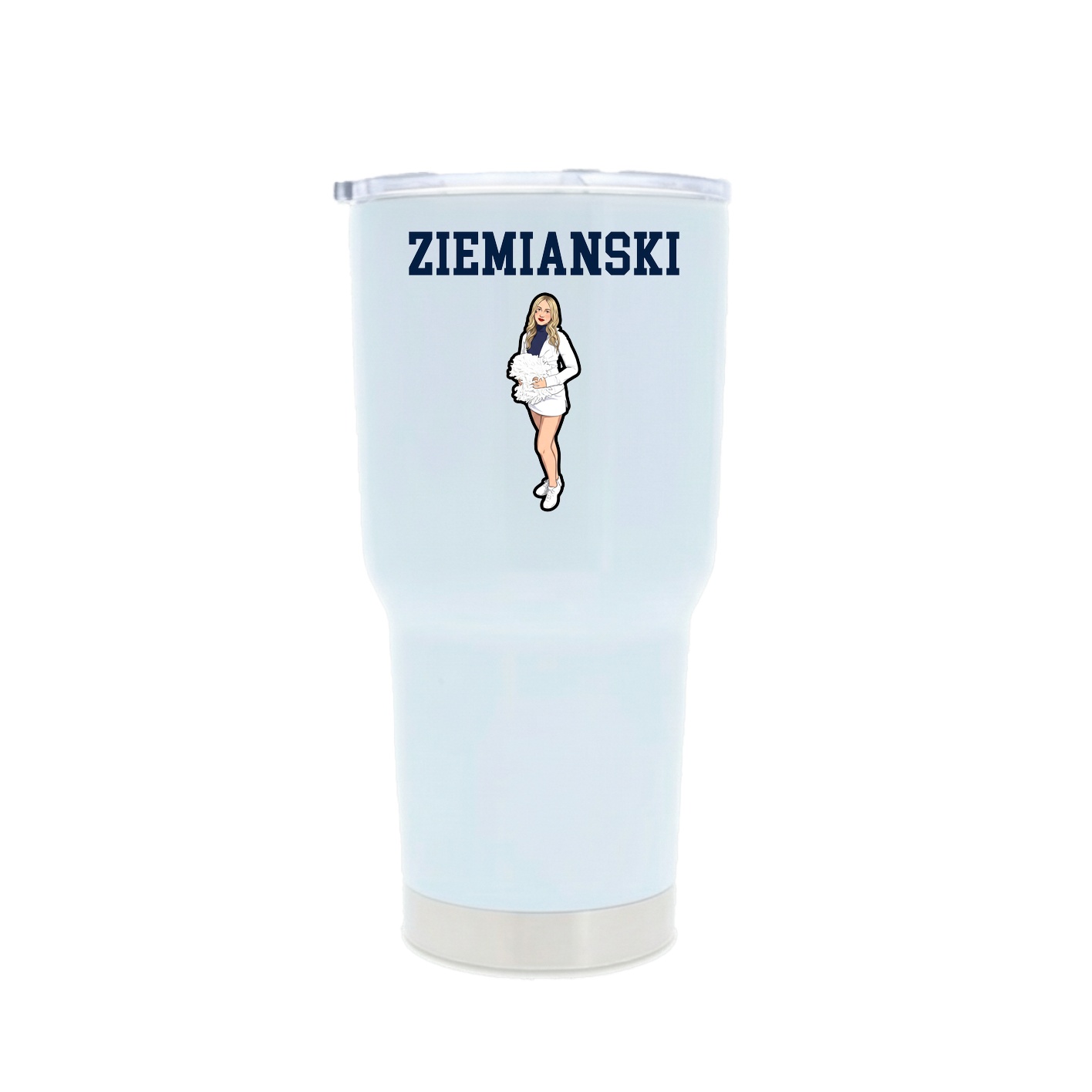 30oz Stainless Steel Tumbler — Shirsey in White
