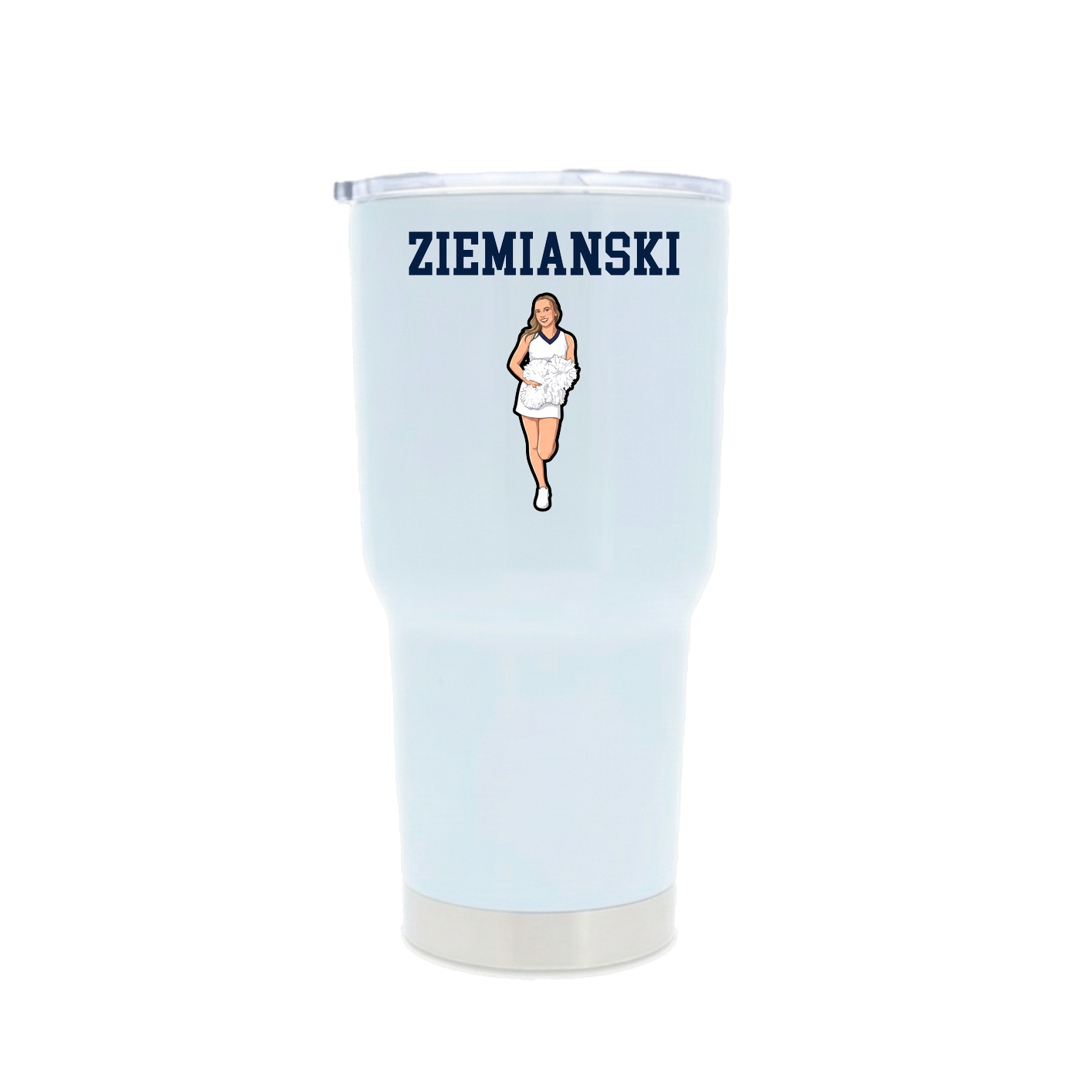30oz Stainless Steel Tumbler — Shirsey in White