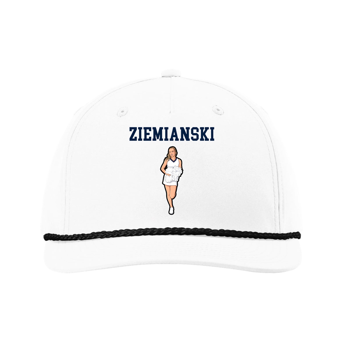 Five-Panel Classic Rope Cap — Shirsey in White