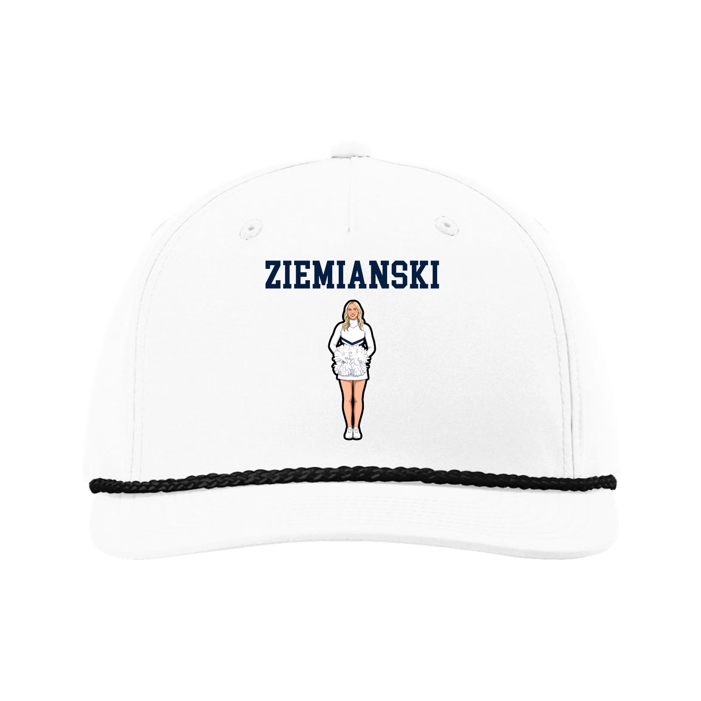 Five-Panel Classic Rope Cap — Shirsey in White