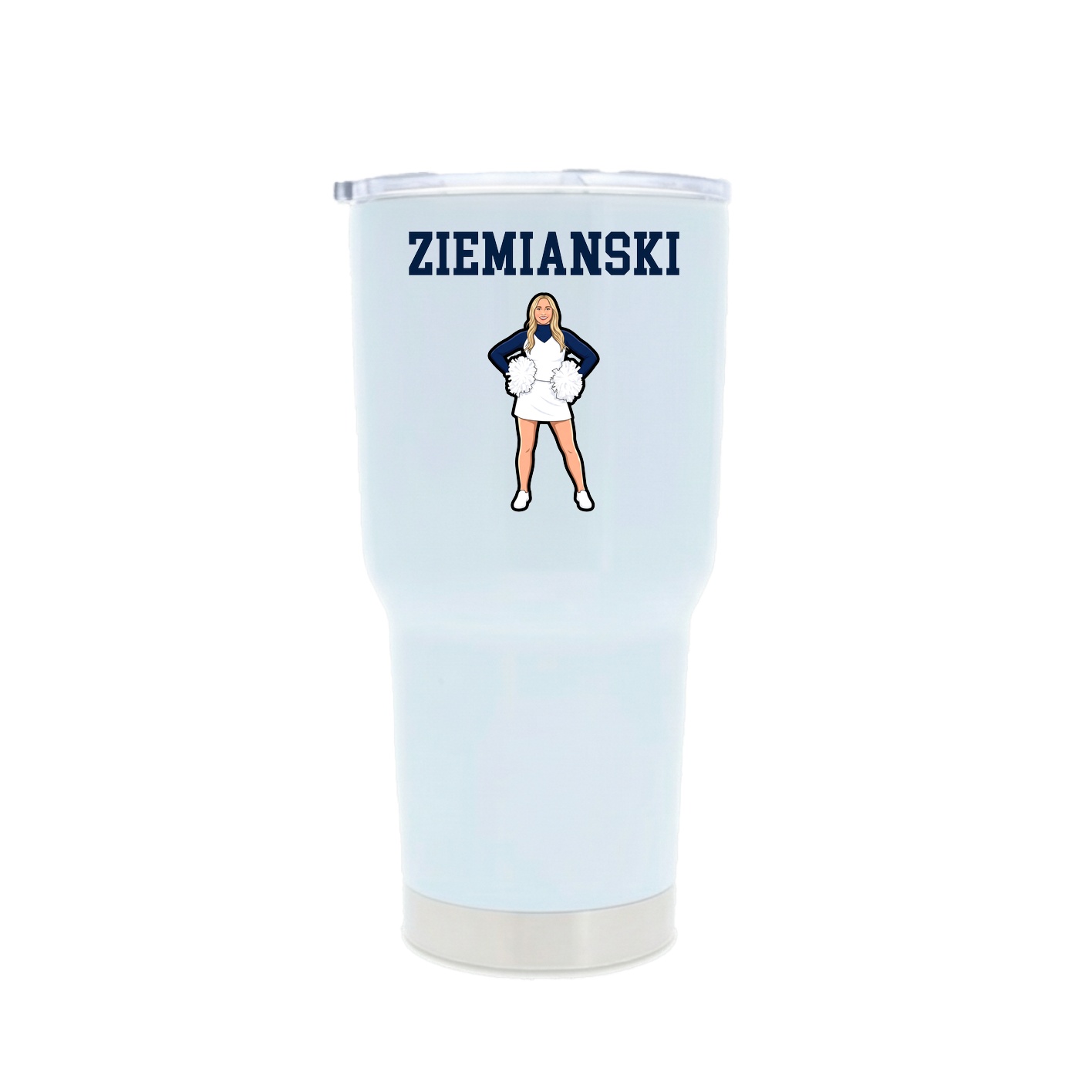 30oz Stainless Steel Tumbler — Shirsey in White