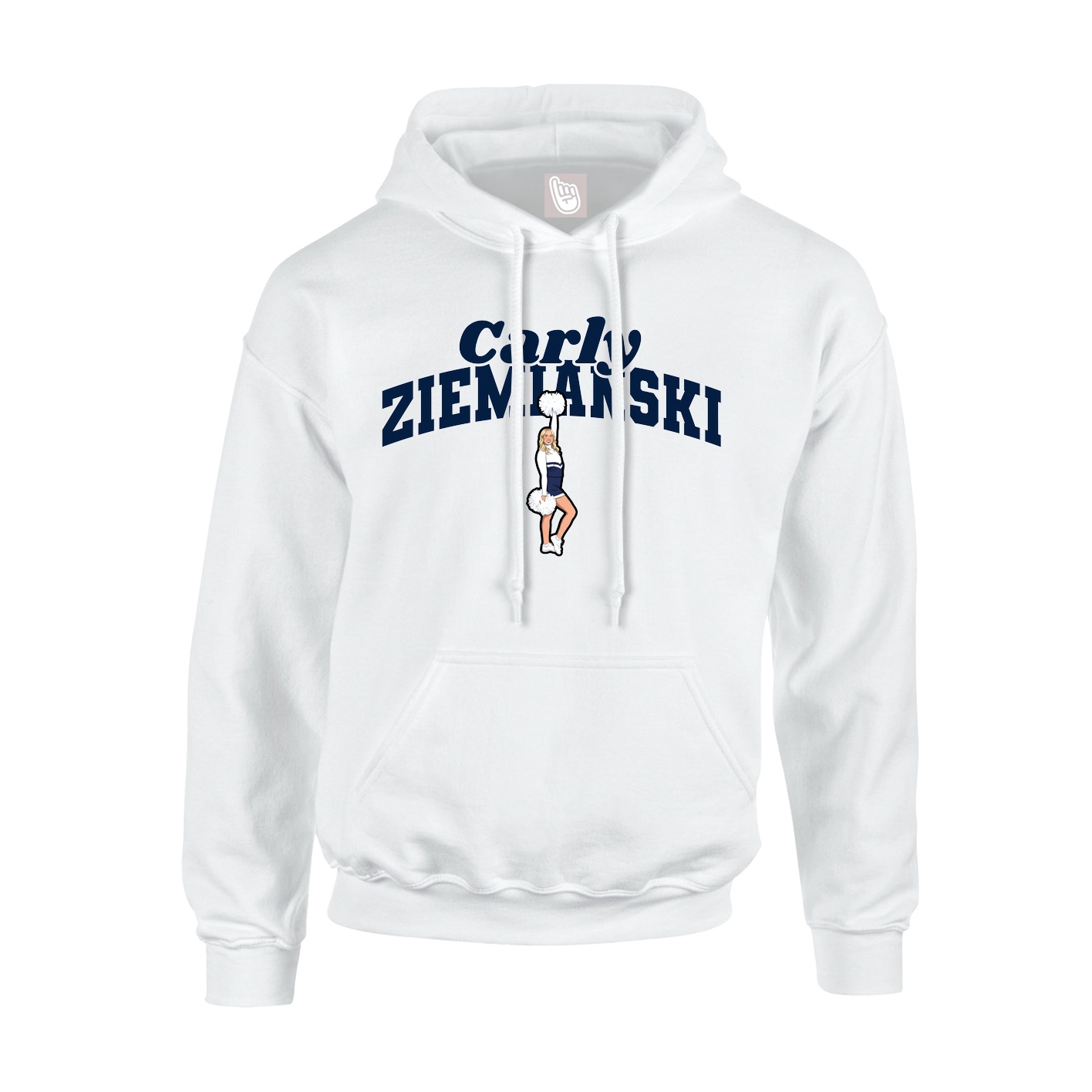 Youth Hoodie — Signature Arch in White