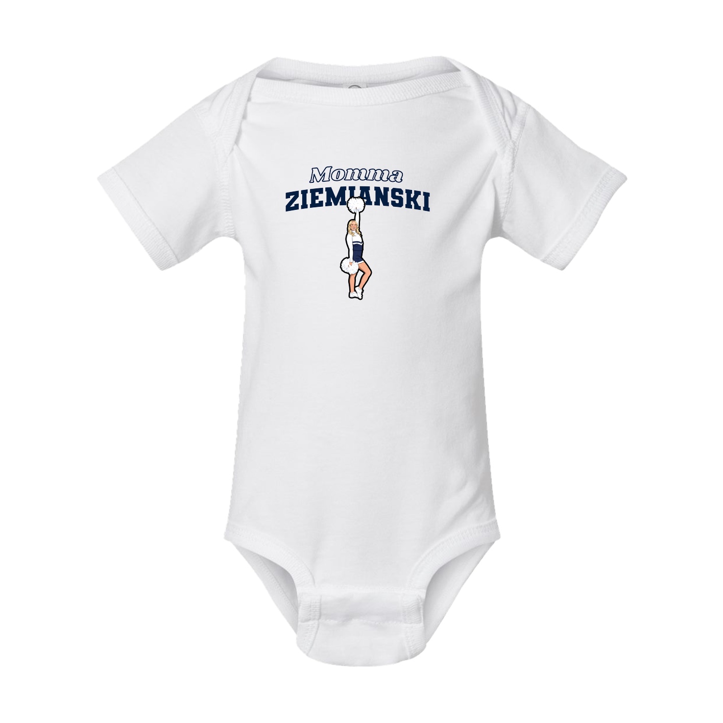 Baby Onesie — Mothers Day Block in White