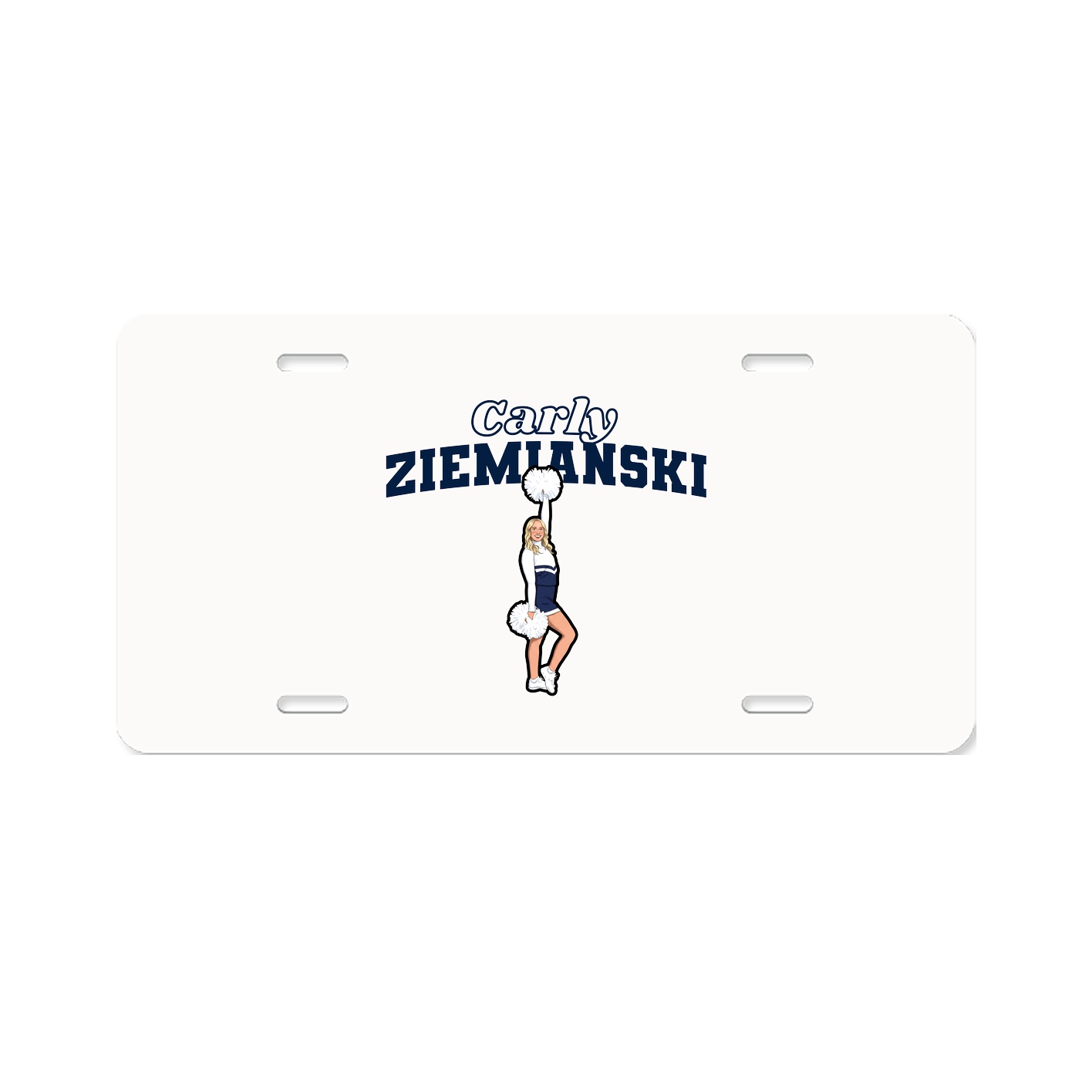 License Plate — Name Arch in Classic