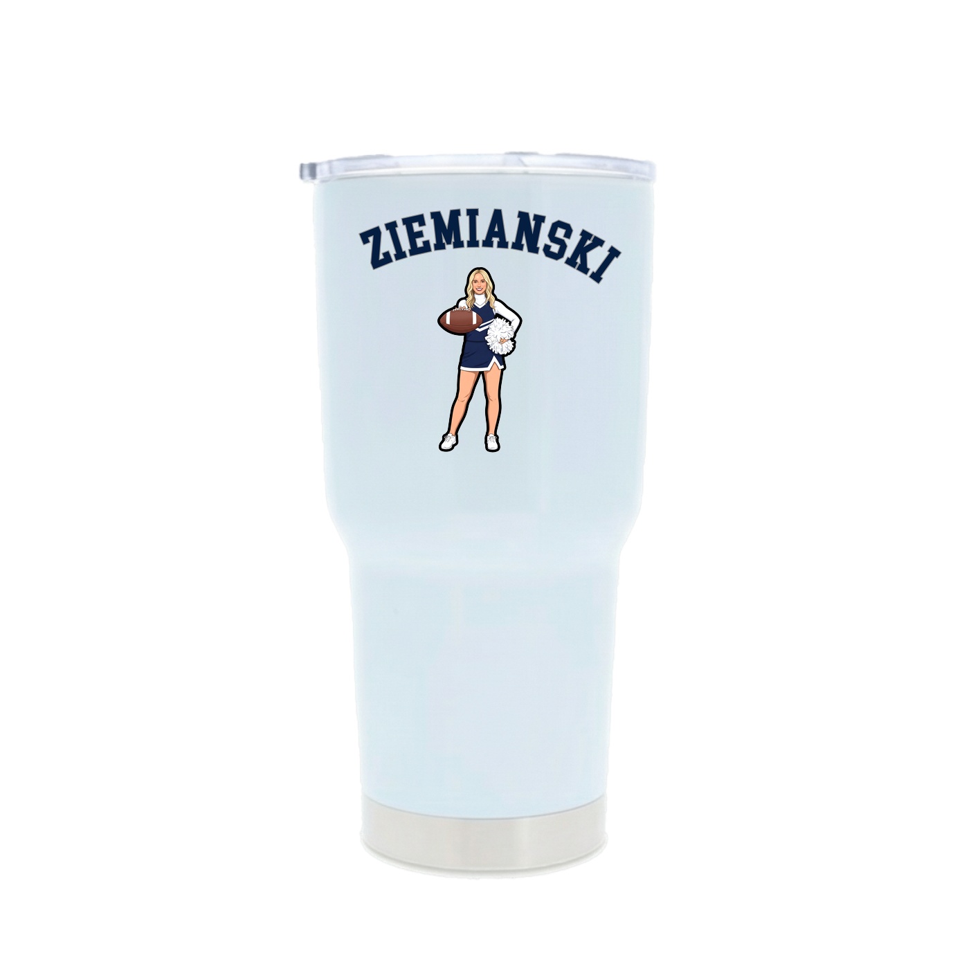 30oz Stainless Steel Tumbler — Shirsey Arch in White
