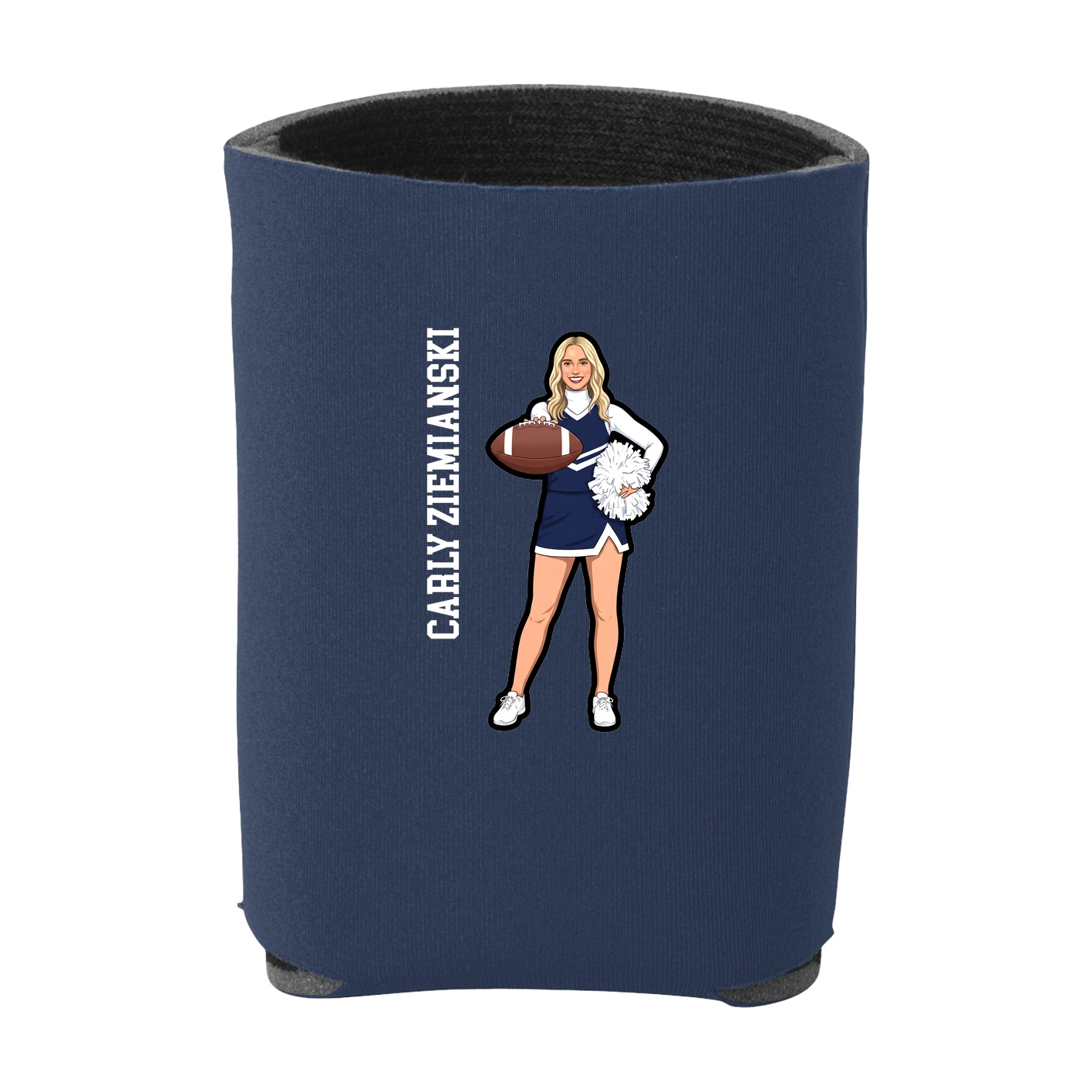Can Holder — Name Vertical in Navy