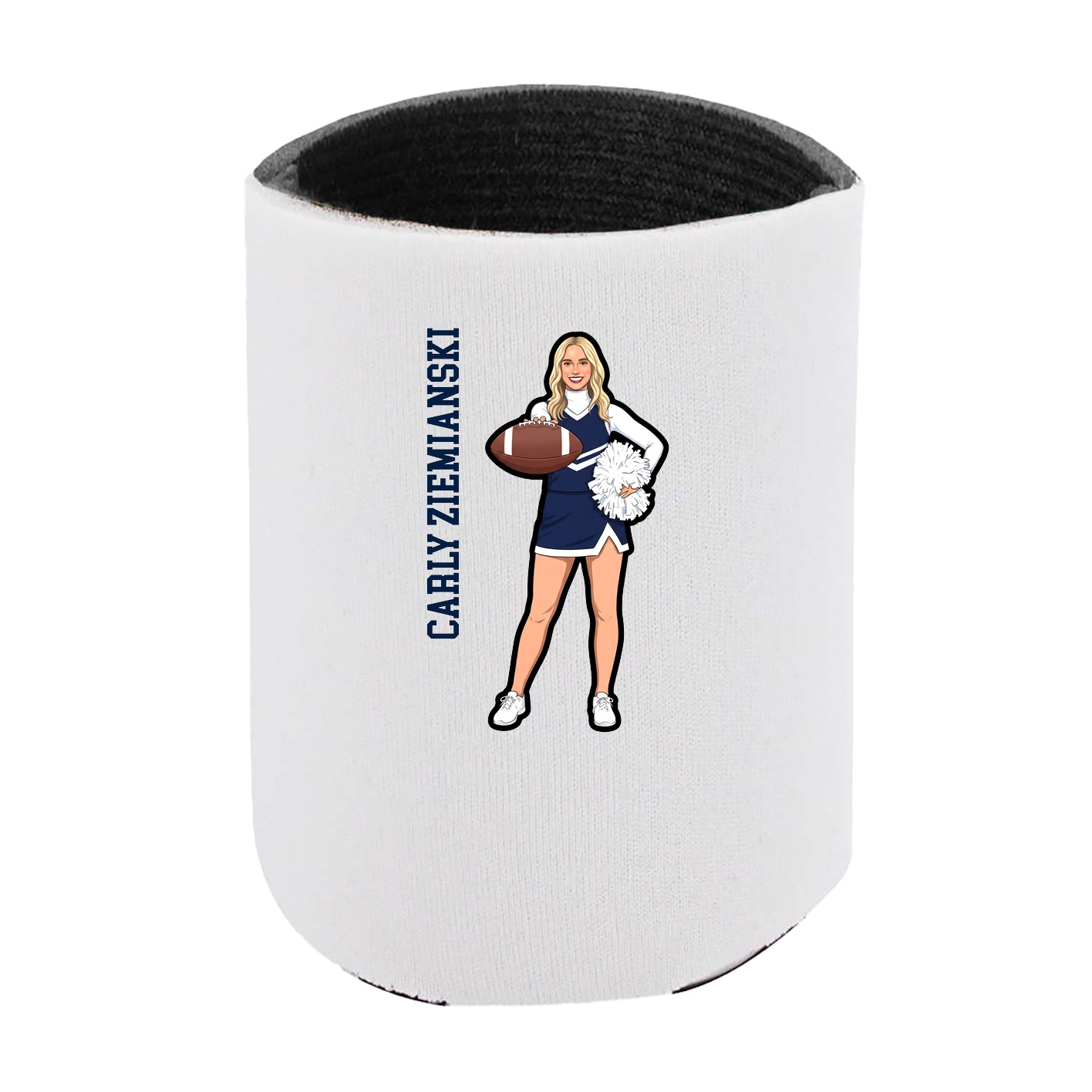 Can Holder — Name Vertical in White