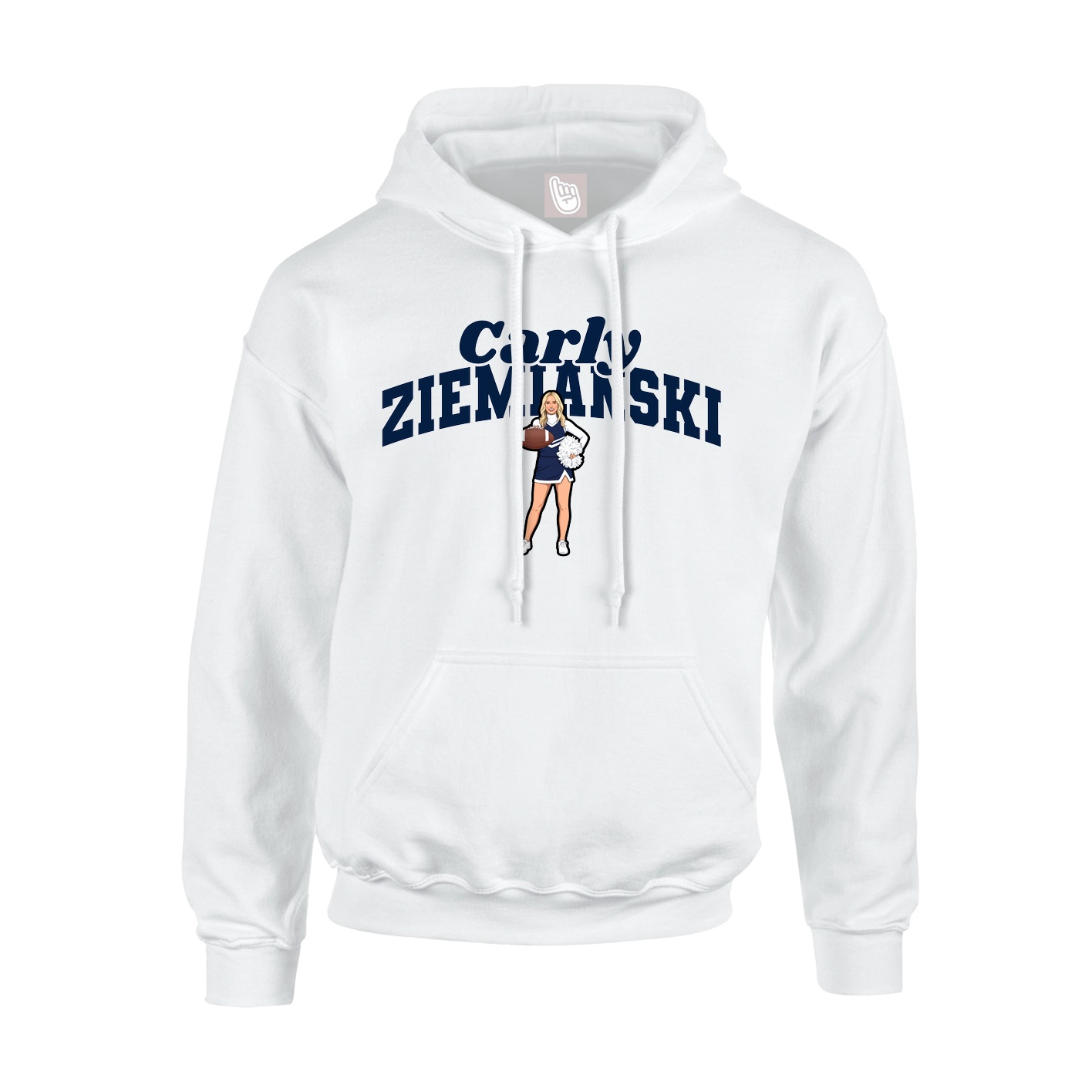 Hoodie — Signature Arch in White