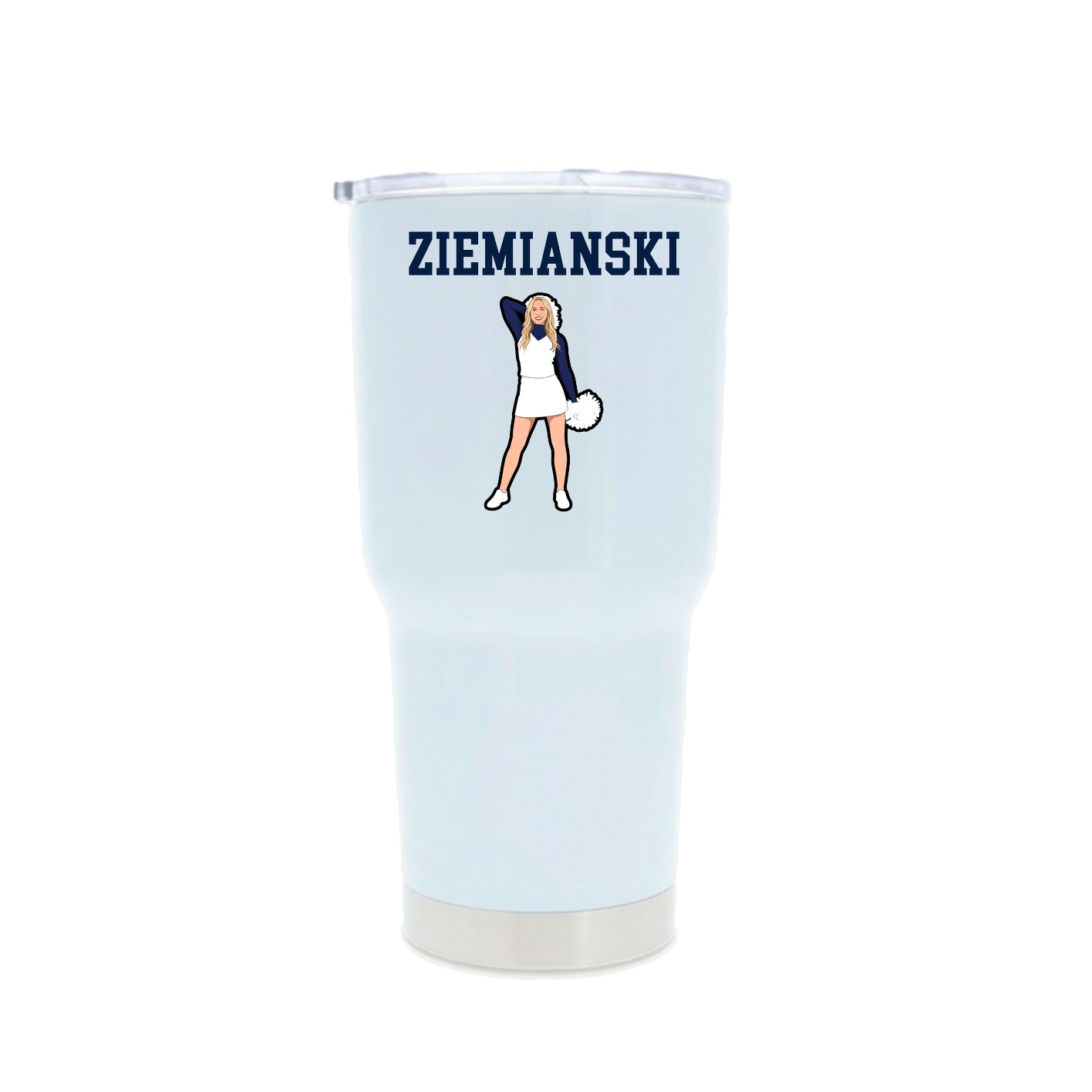 30oz Stainless Steel Tumbler — Shirsey in White